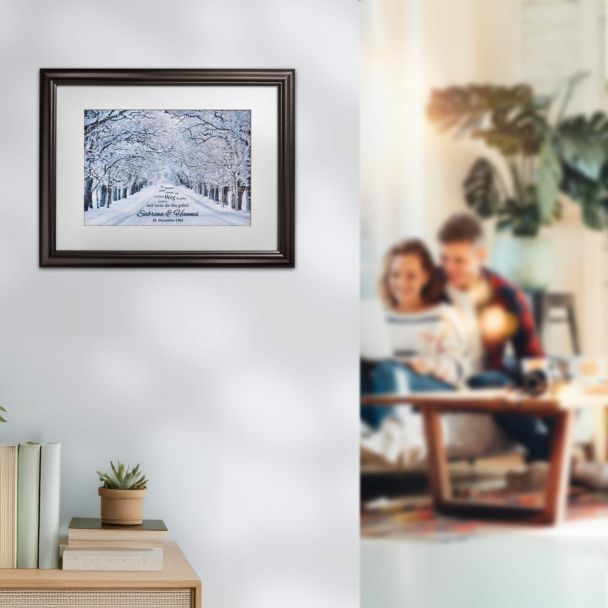 Gemeinsamer Weg Winterbild - personalisiert