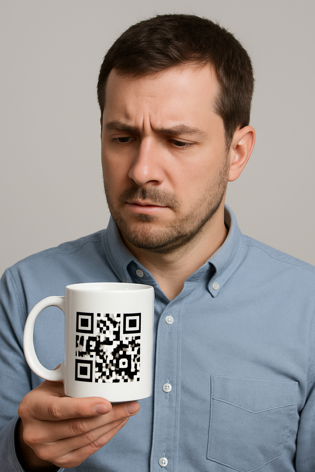 Geheimtasse mit QR-Code – Scanne & erhalte „Fuck off“