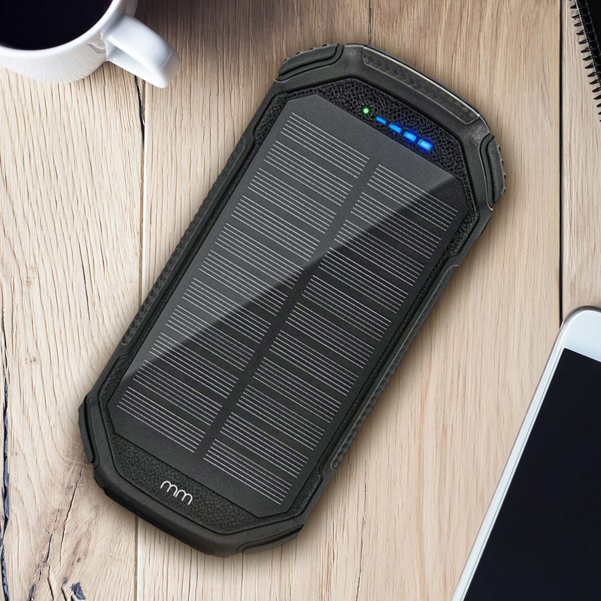 Solar Powerbank mit LED-Licht