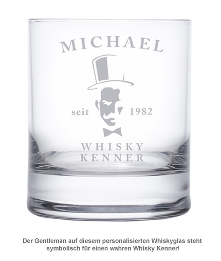 Whiskyglas - mit Gentleman Gravur 1601 - 1