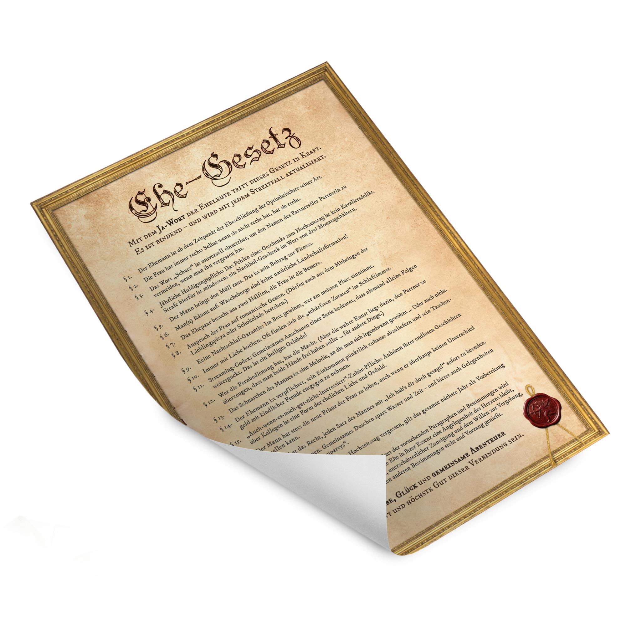 Ehegesetz Poster XXL - Historisch