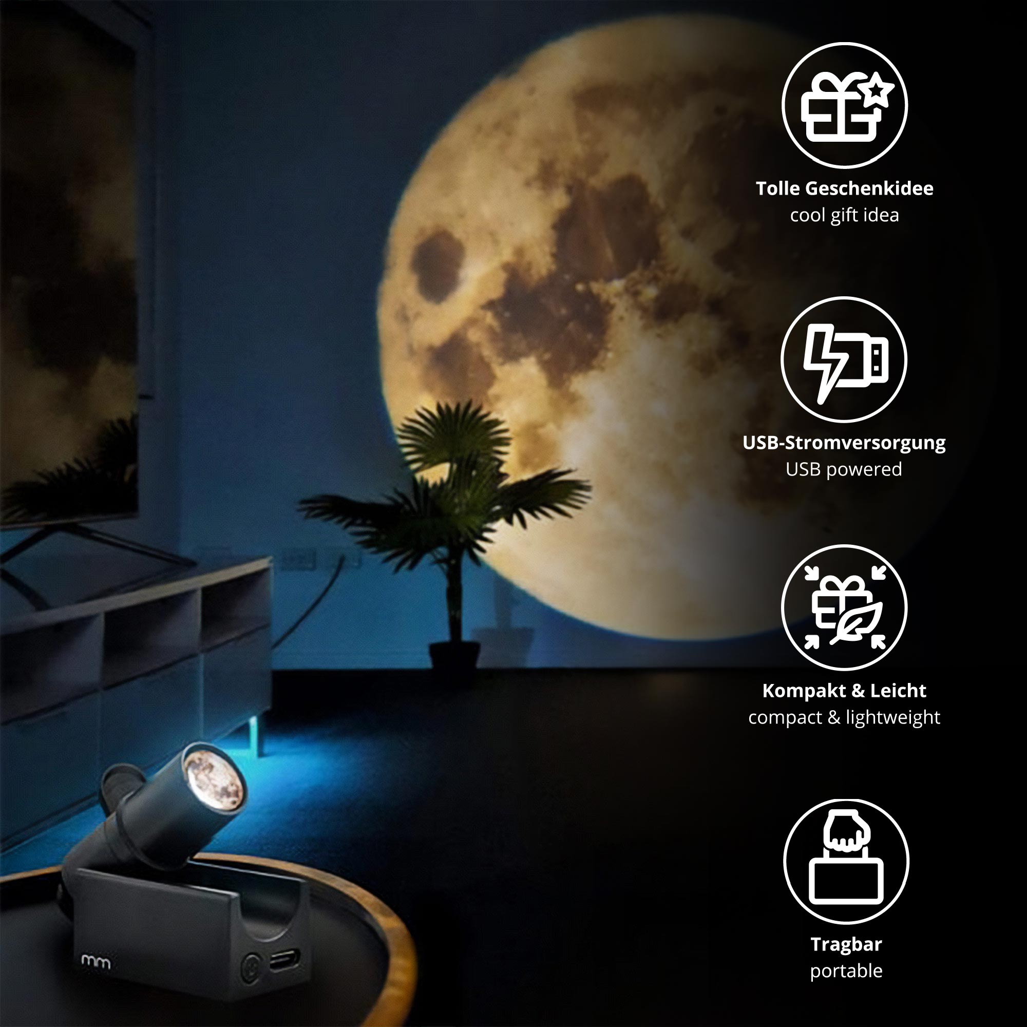 Erde & Mond Projektor