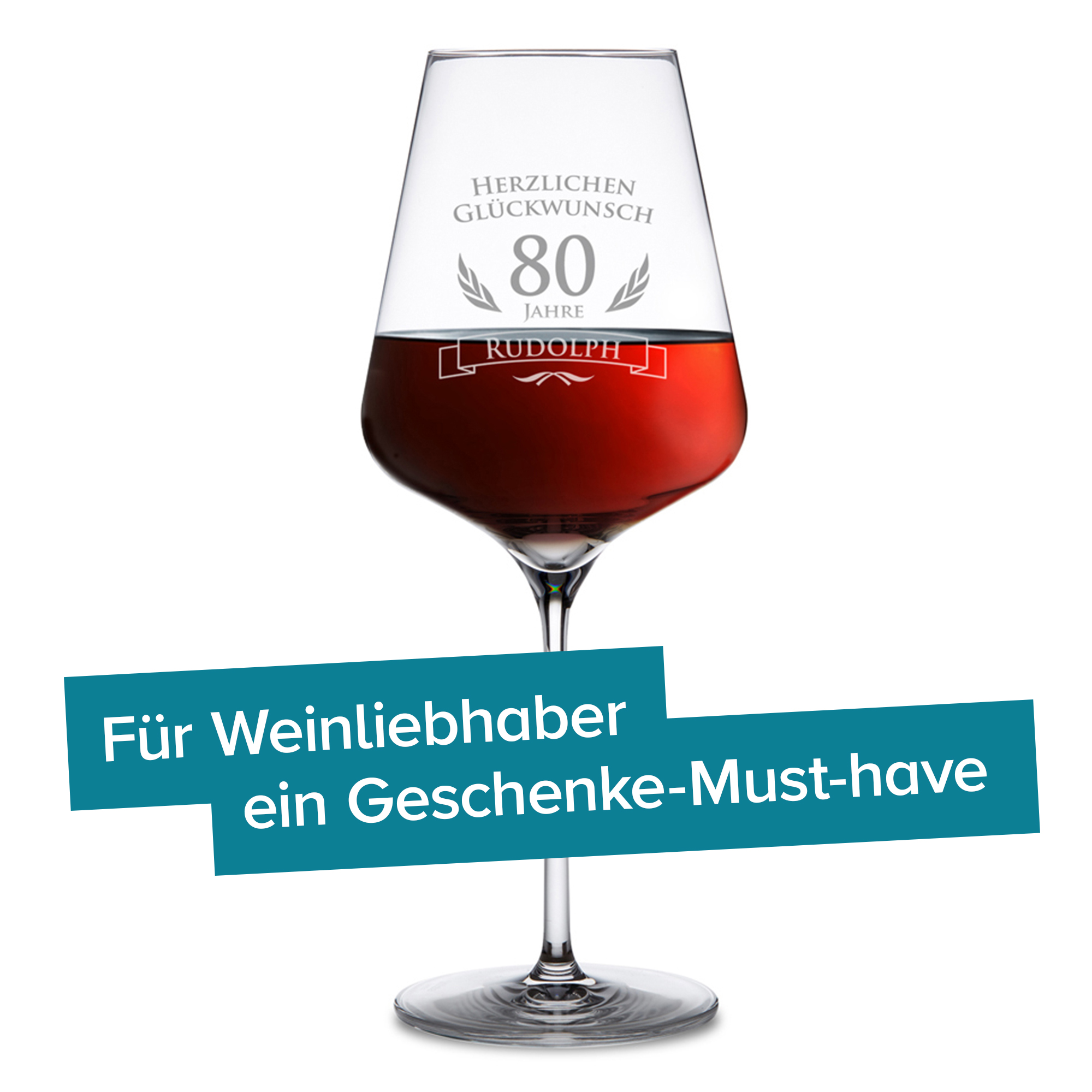 Weinglas zum 80. Geburtstag 2203 - 6
