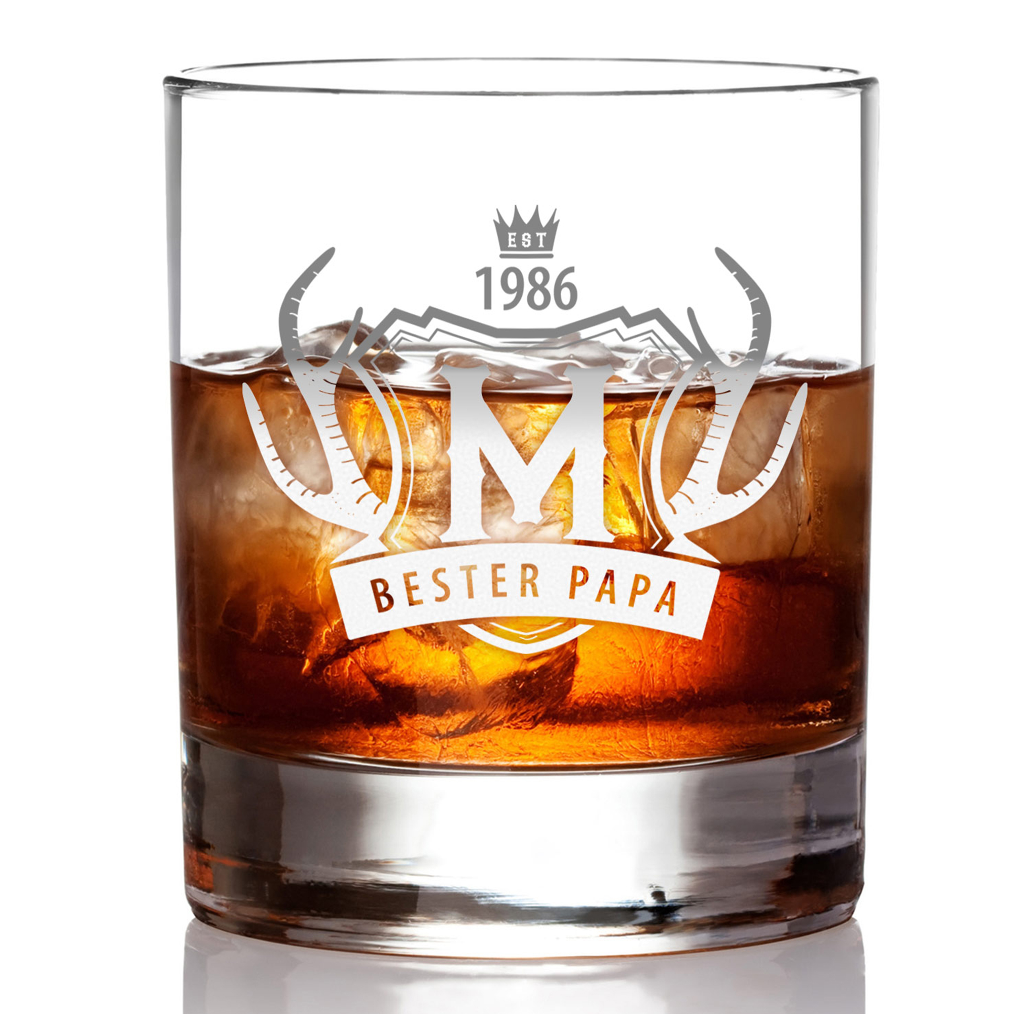 Whiskyglas mit Gravur Bester Papa - Geweih 145-114-MZ - 3