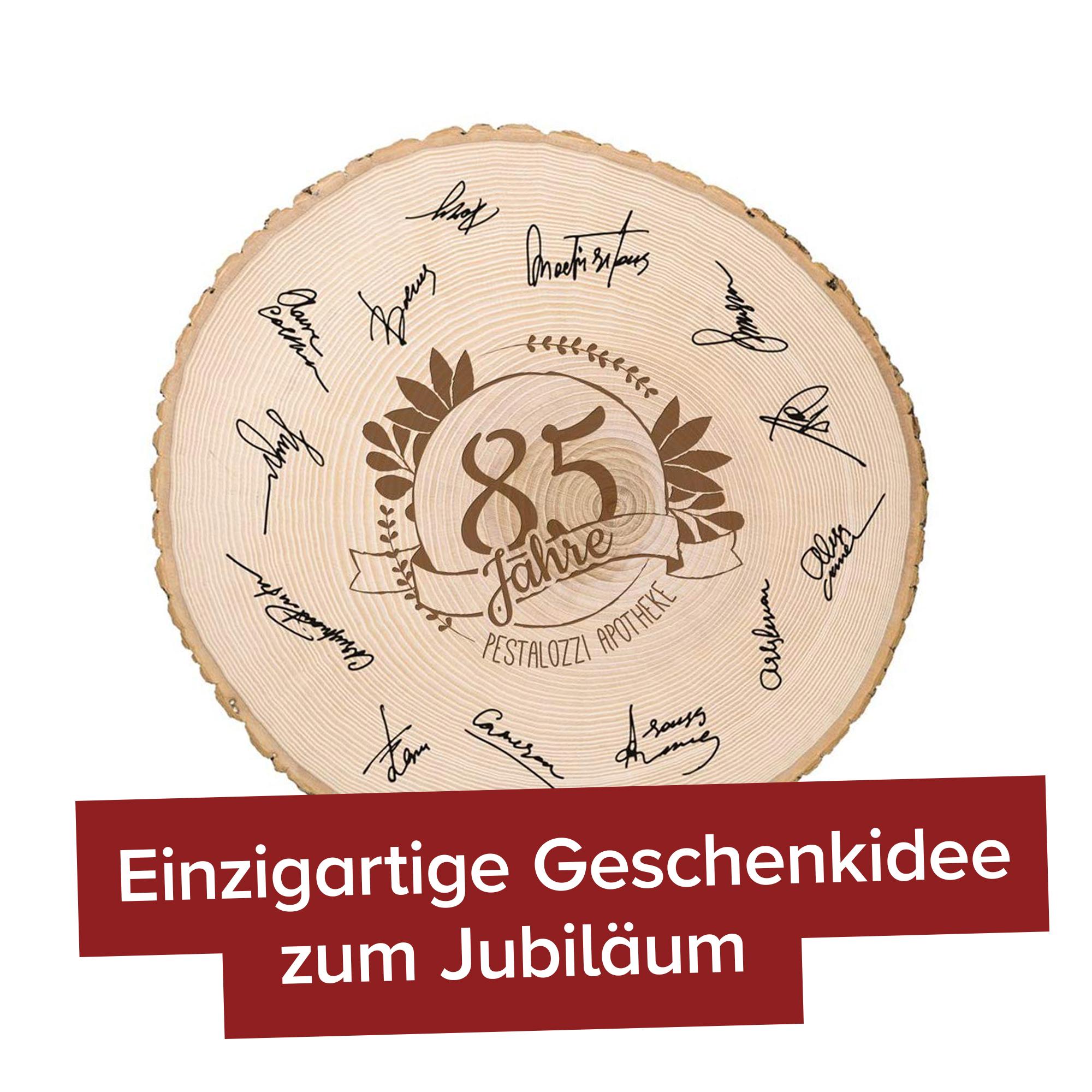 XXL Baumscheibe mit Gravur - Jubiläum 4089 - 4
