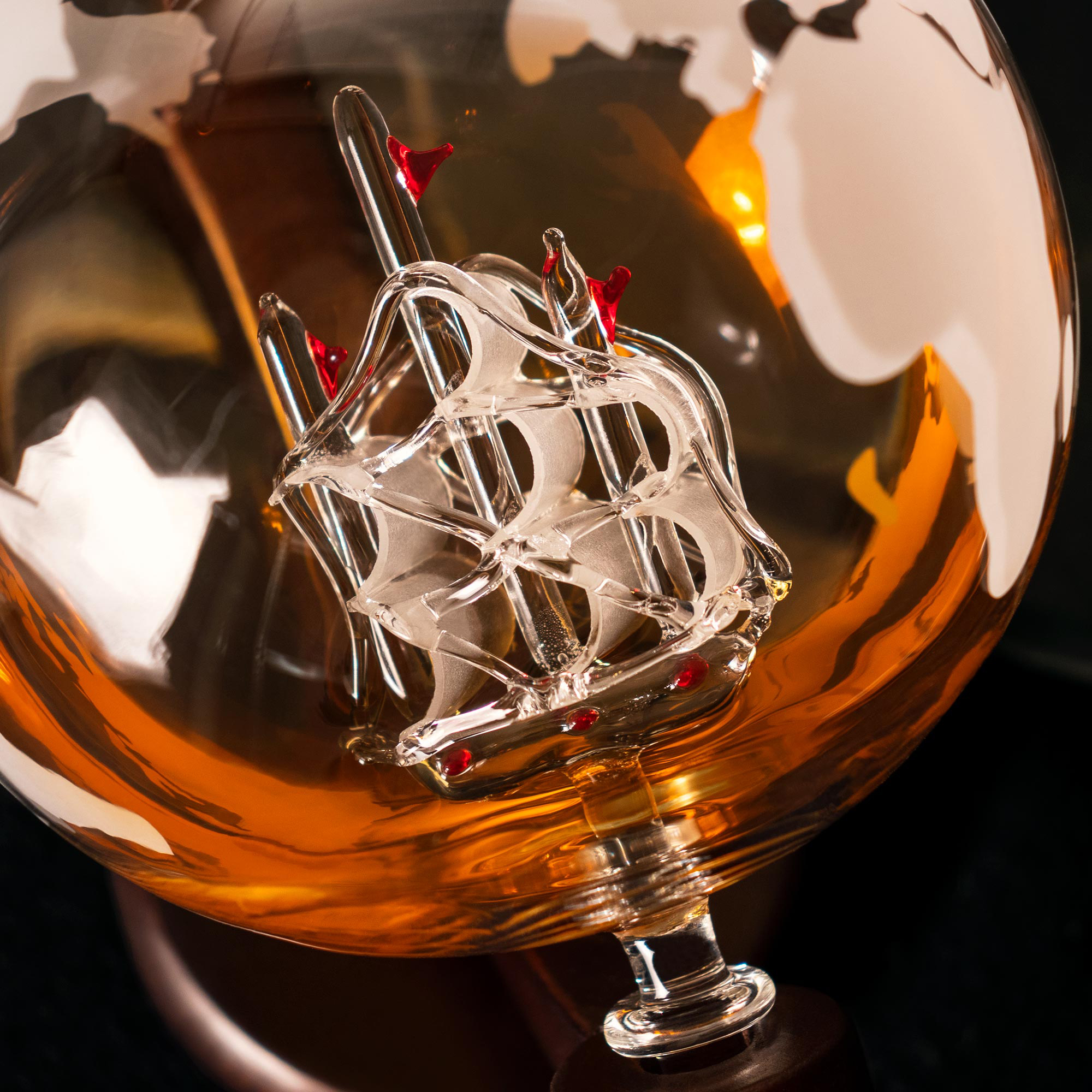 Whisky Globus Karaffe - Schiff