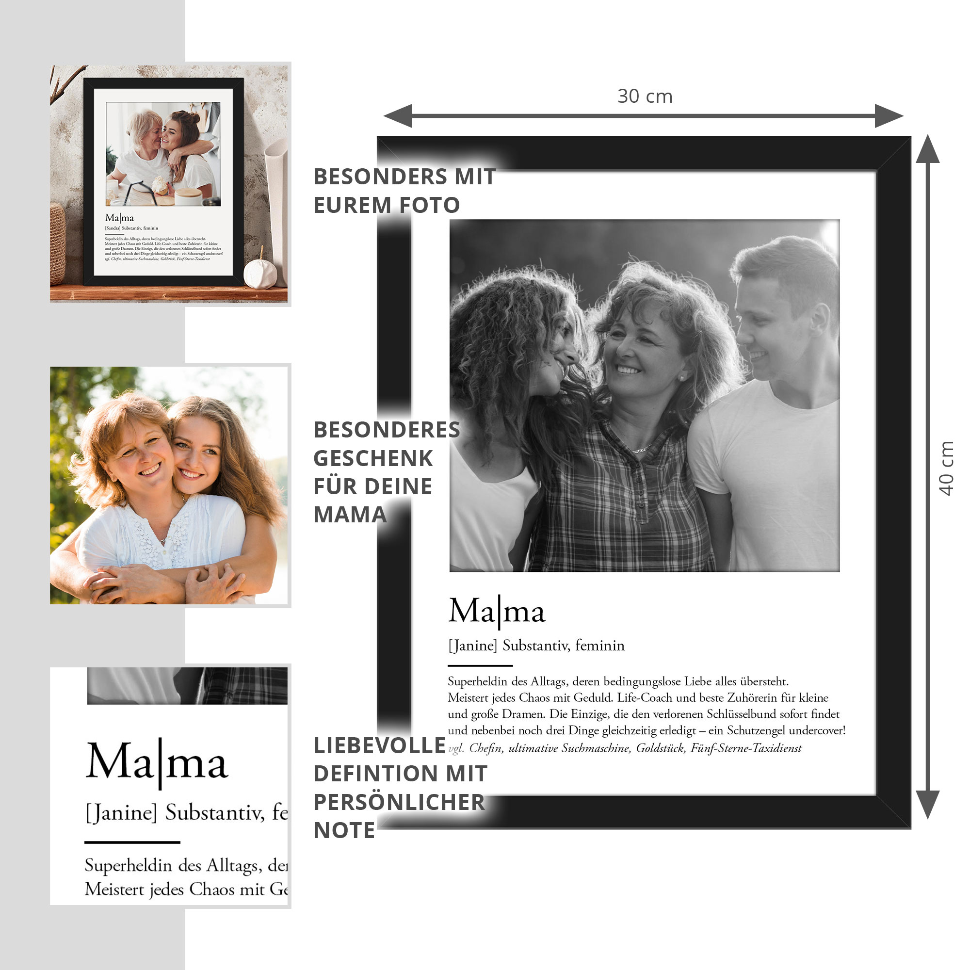 Definition Mama - personalisiertes Bild mit Foto