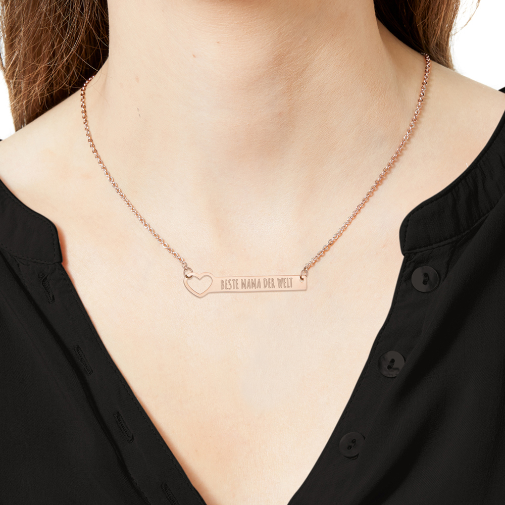 Kette mit Herzstanze Rosegold - Beste Mama 3510 - 6