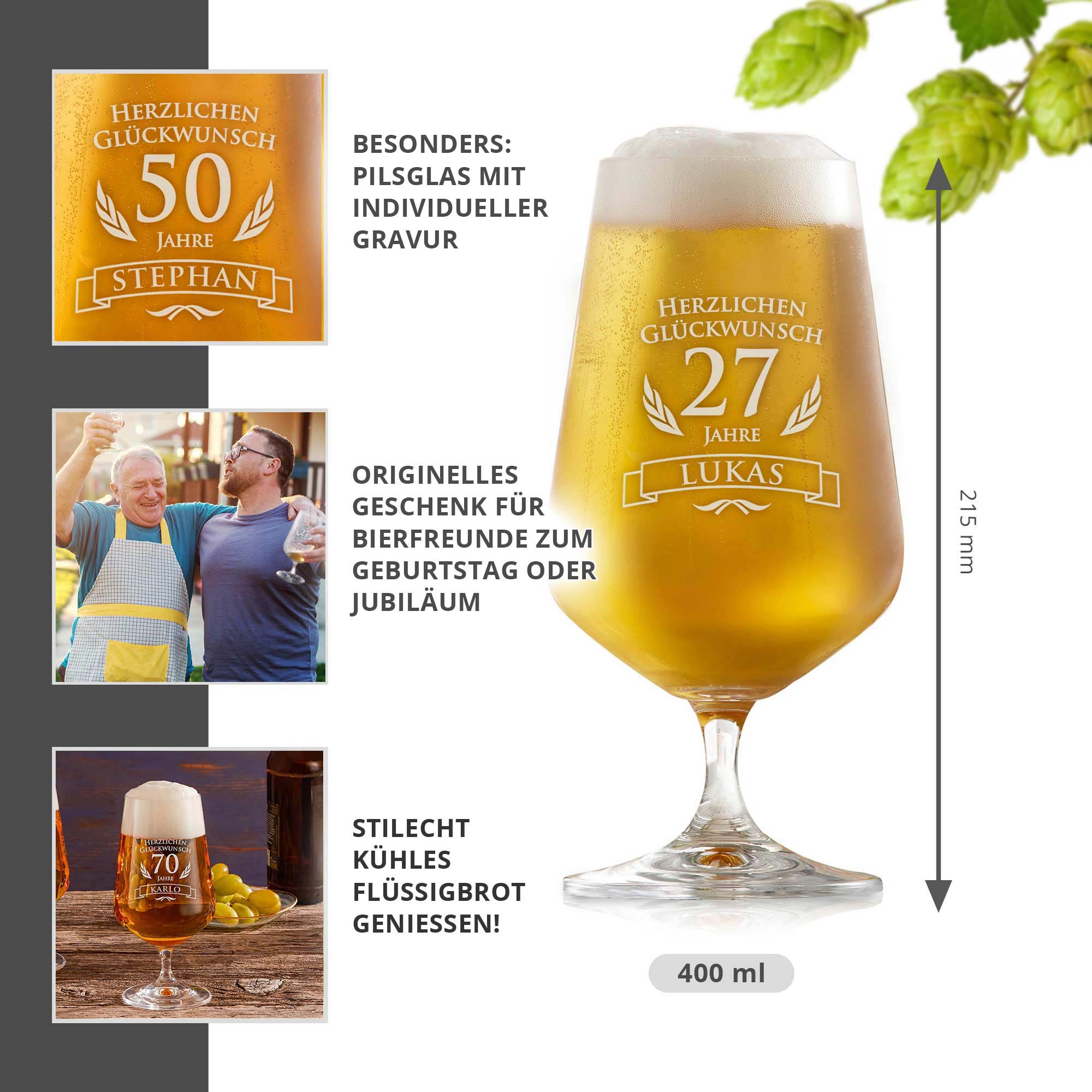 Bierglas zum Geburtstag Bierglas zum Geburtstag