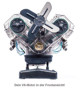 V8-Motor Bausatz - 250 Teile 2892 - 2