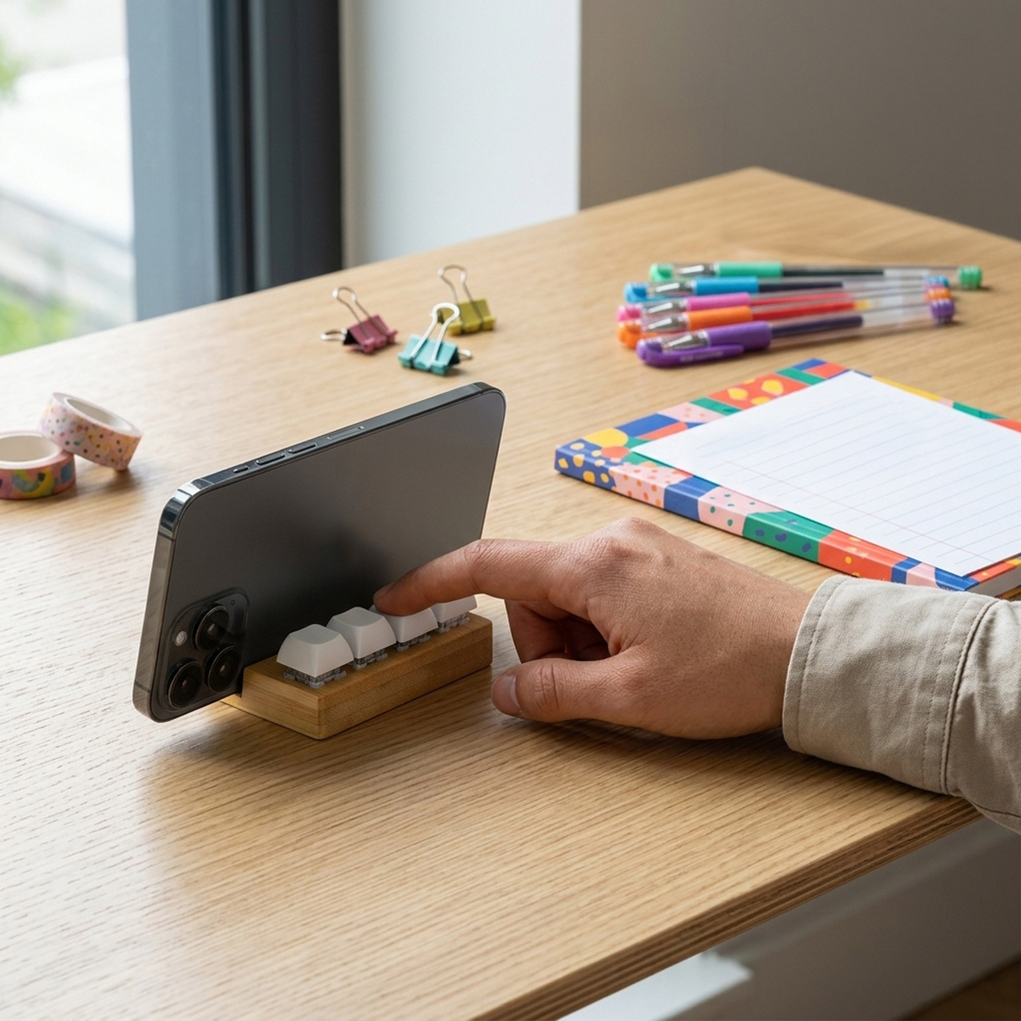 Fidget Tastatur - Anti Stress Spielzeug mit Smartphone Halter