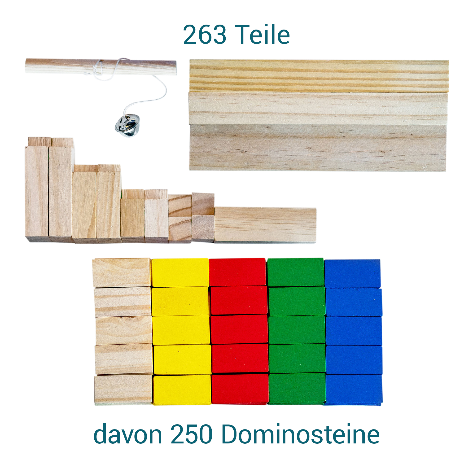 Holz Bausteine - 263-teilig