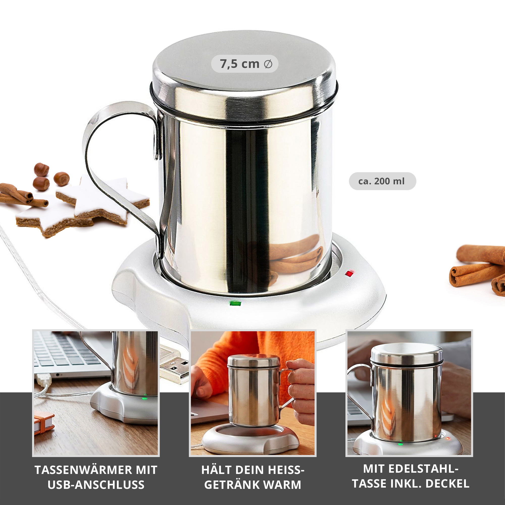 USB Tassenwärmer inkl. Tasse