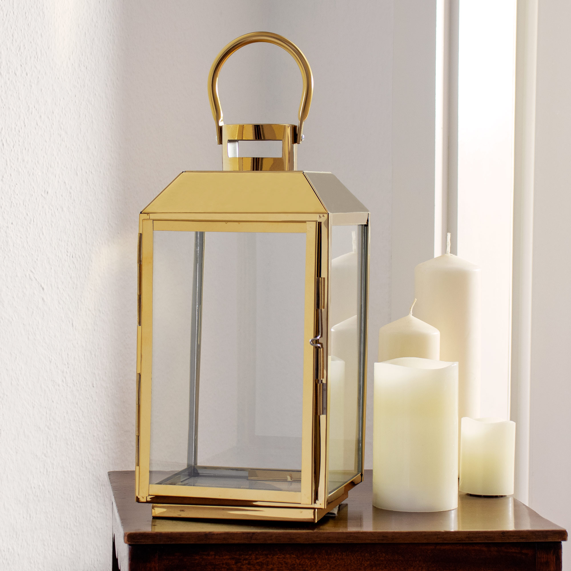 Edelstahl Laterne - Gold 0003-0004-EU-0000