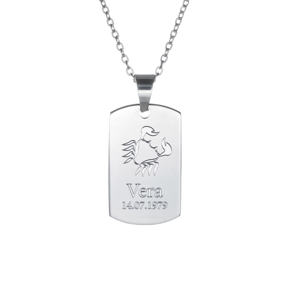 Army Dog Tag Kette mit Gravur - Sternzeichen 2737 - 6