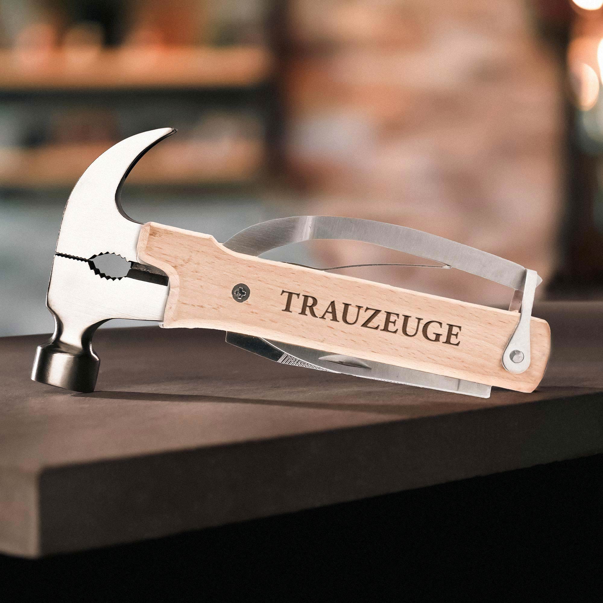 Holz Hammer Multifunktionswerkzeug - Trauzeuge