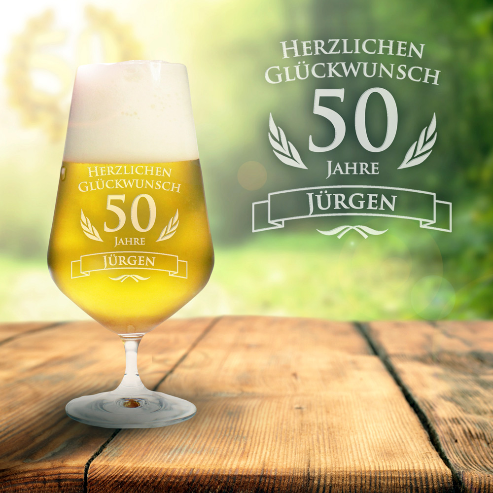 Bierglas zum 50. Geburtstag 1317