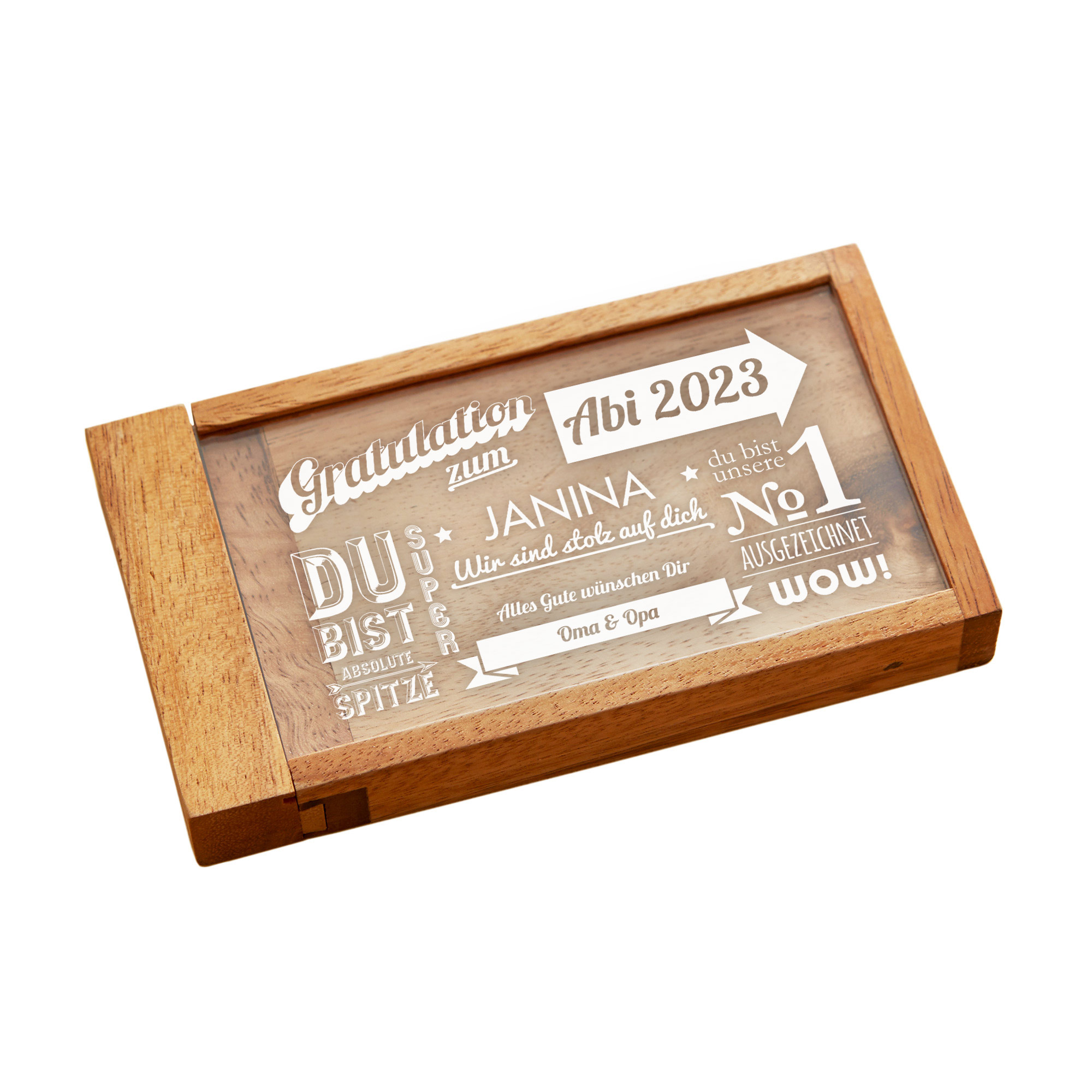 Magische Geldgeschenkbox zum Abitur - Collage