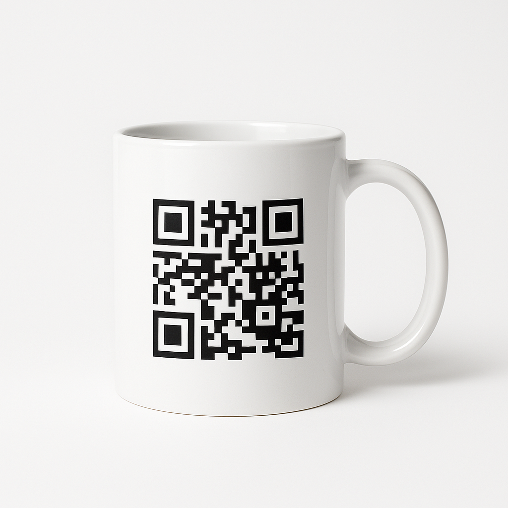 Geheimtasse mit QR-Code – Scanne & erhalte „Fuck off“