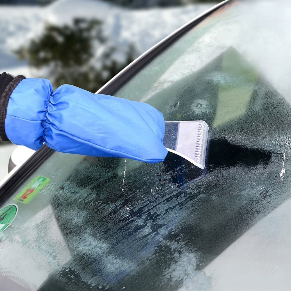 Eiskratzer mit Handschuh schwarz Auto Scheiben Kratzer mit