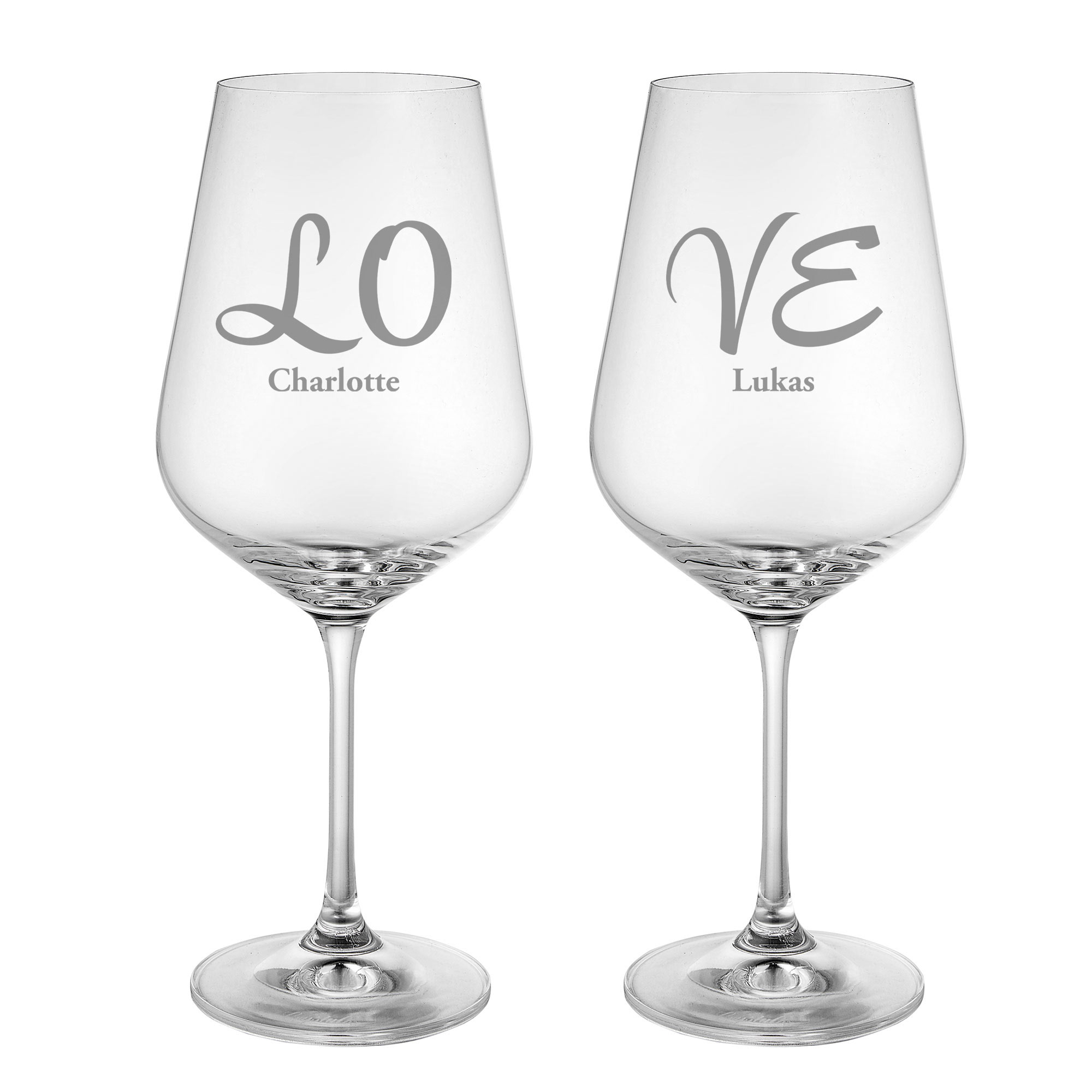 Weingläser Love - 2er Set