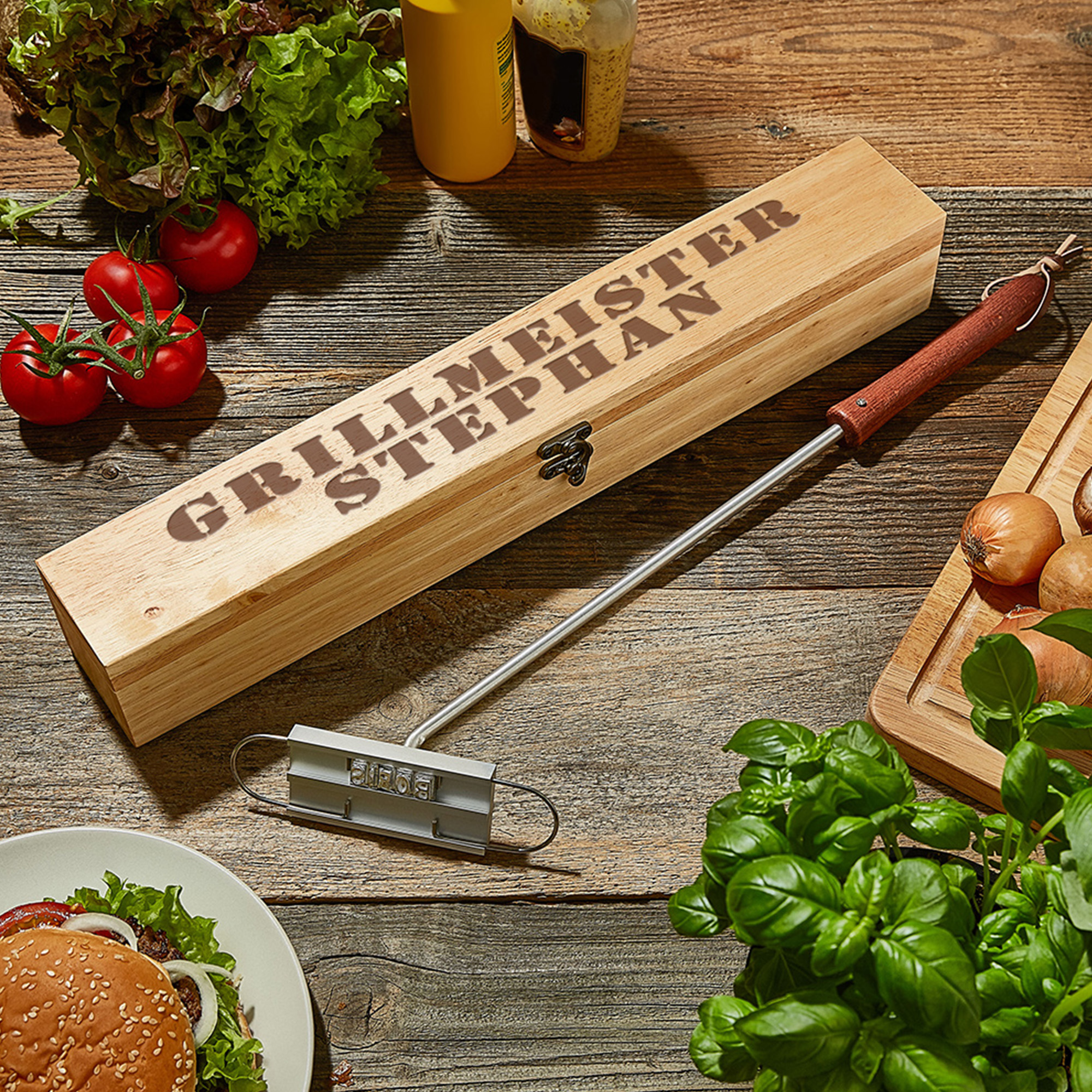Grillbrandeisen Set mit Gravur 3519 Grillbrandeisen Set mit Gravur 3519