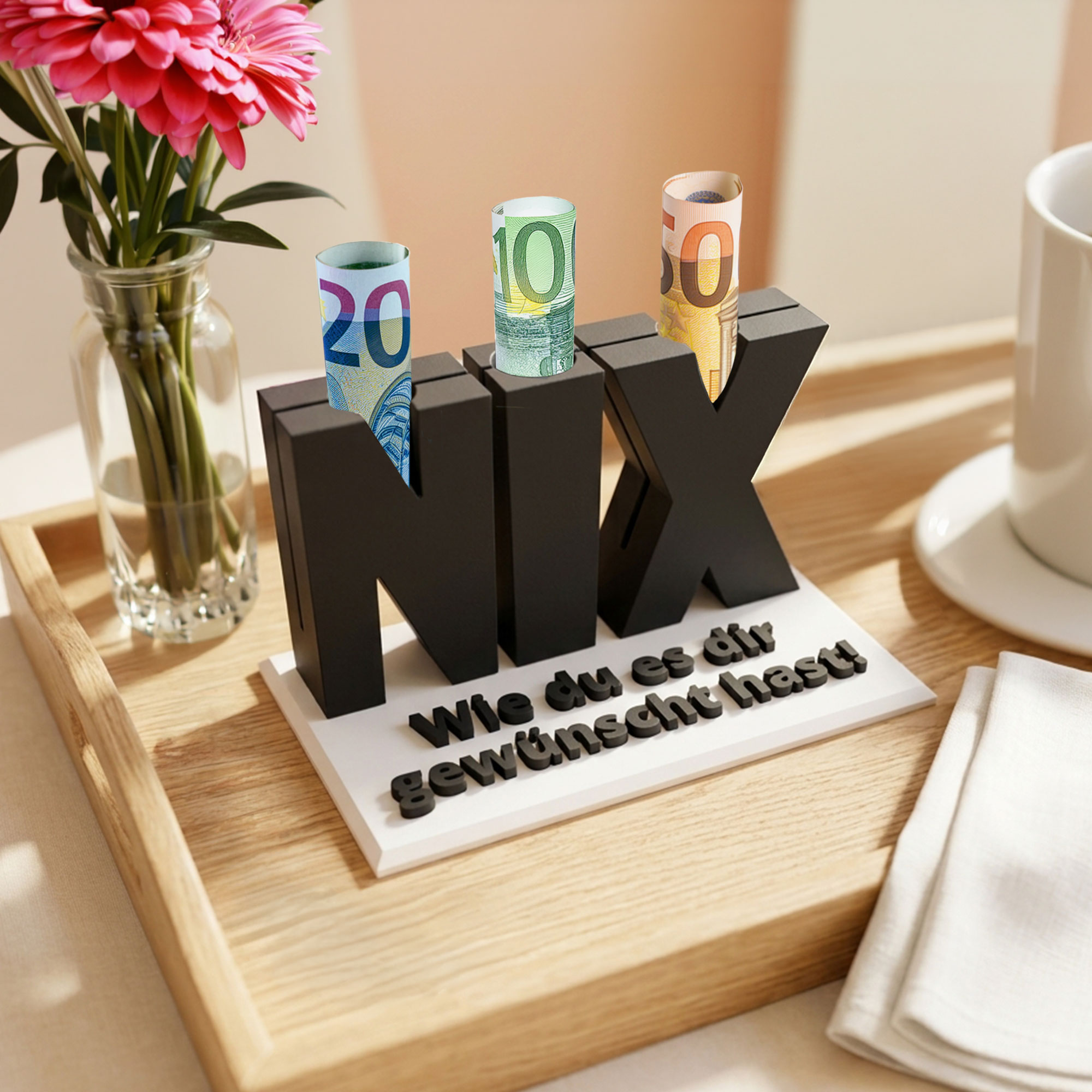 Das Nix Geschenk Schwarz - Geschenkverpackung für Geld & Gutscheine Das Nix Geschenk Schwarz - Geschenkverpackung für Geld & Gutscheine
