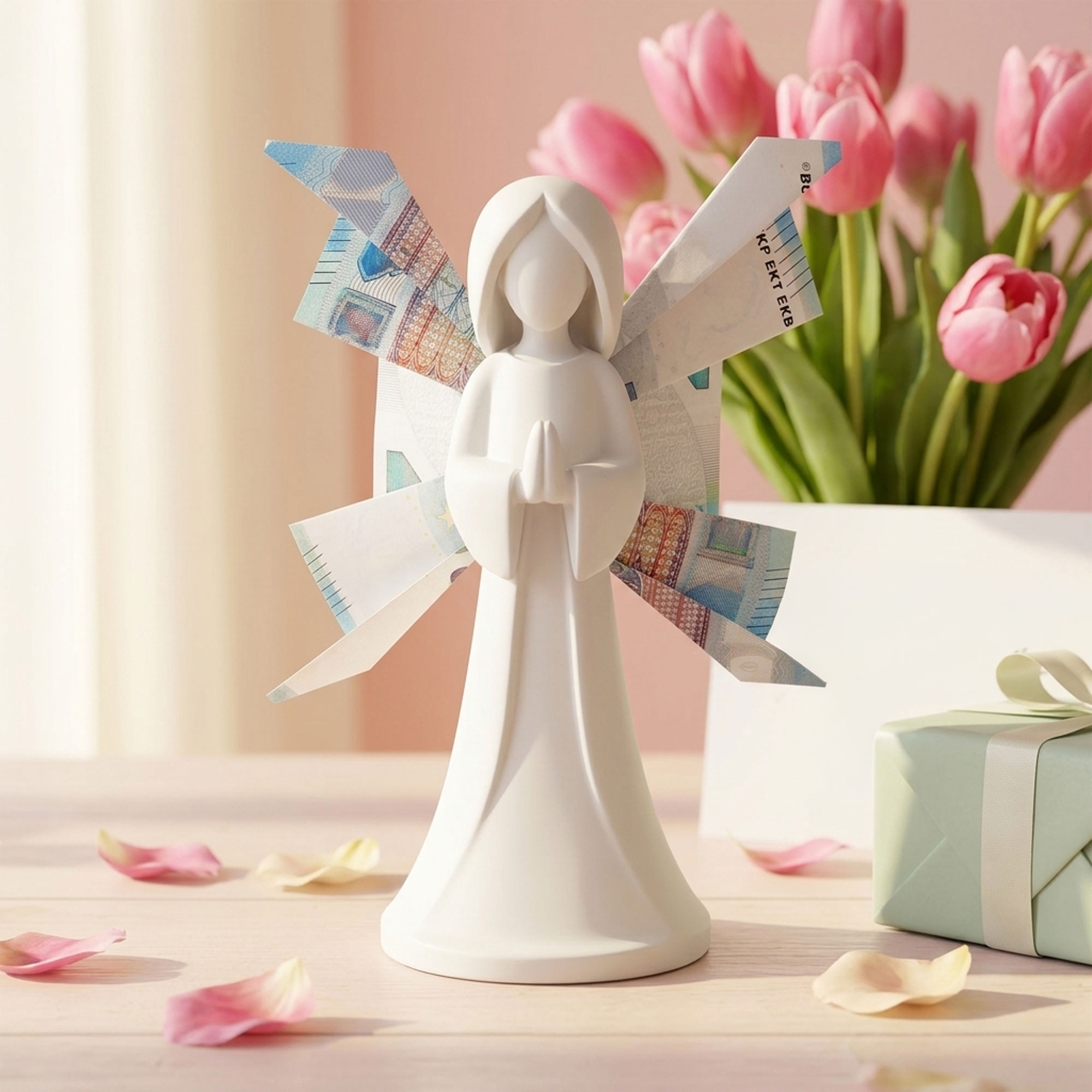 Schutzengel der Liebe - Geldgeschenk Engel Weiß Schutzengel der Liebe - Geldgeschenk Engel Weiß