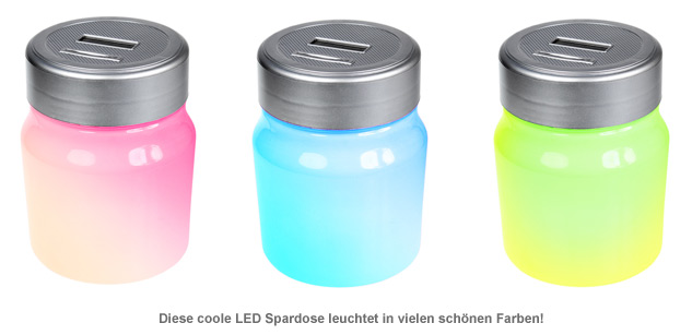 LED-Farbwechsel Spardose mit digitalem Zählwerk 2455 - 1