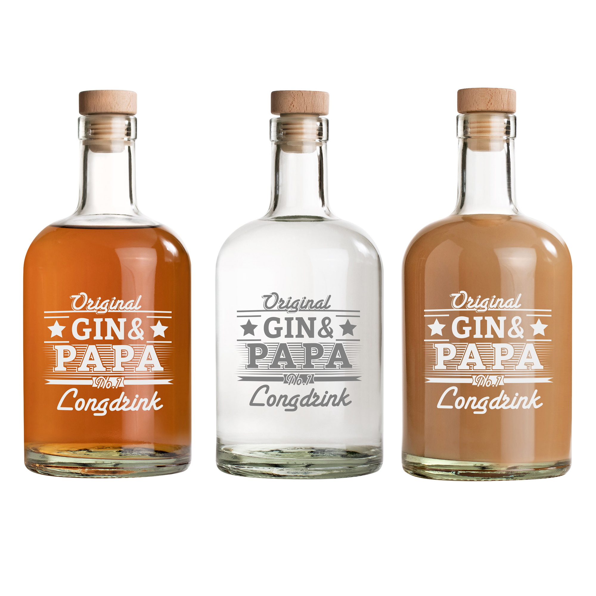 Glaskaraffe mit Gravur für Papa - Gin 2126-178-MZ - 3