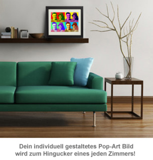 Personalisiertes Pop-Art Bild für Paare