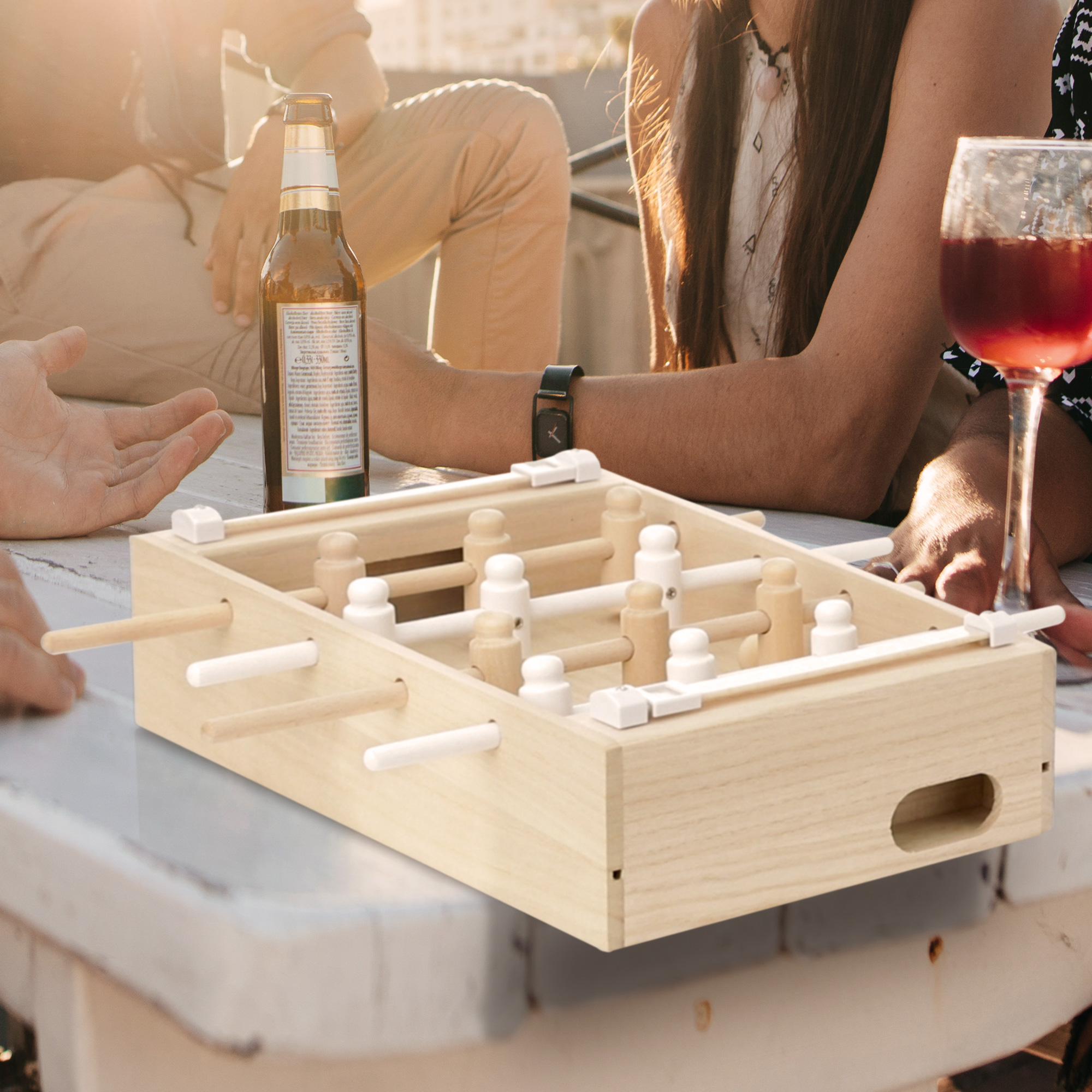 Mini Tischkicker aus Holz