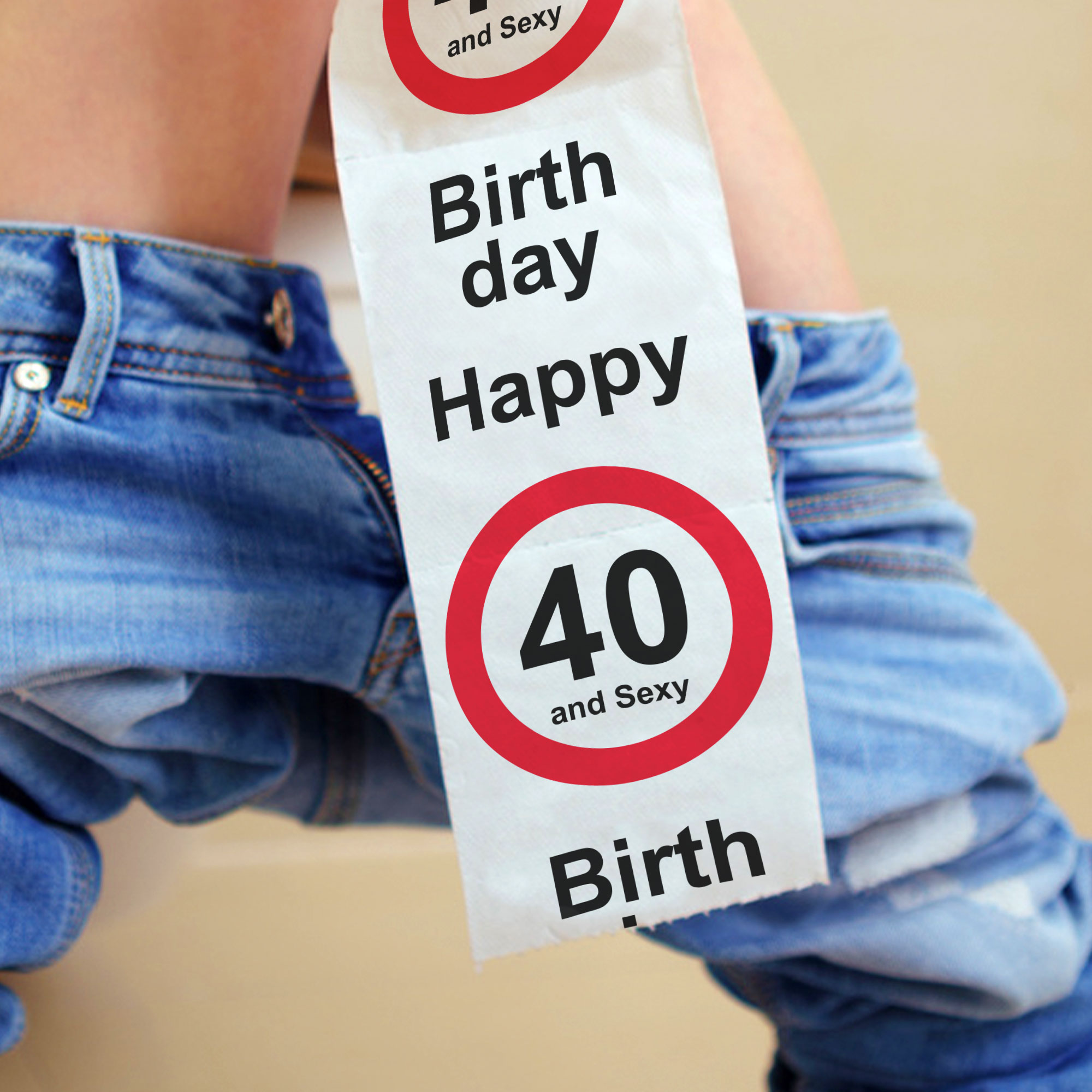Toilettenpapier zum 40. Geburtstag