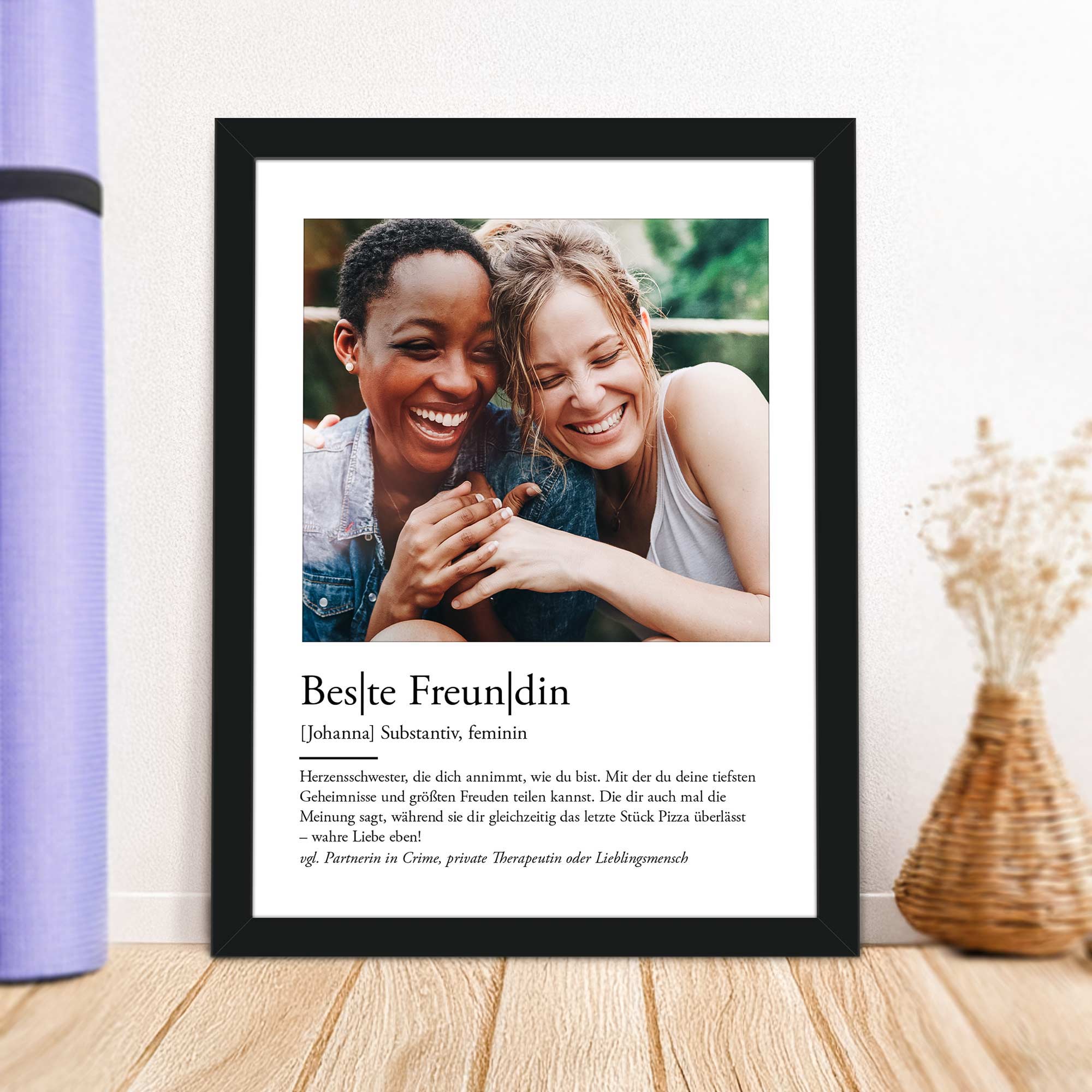 Definition Beste Freundin - personalisiertes Bild mit Foto