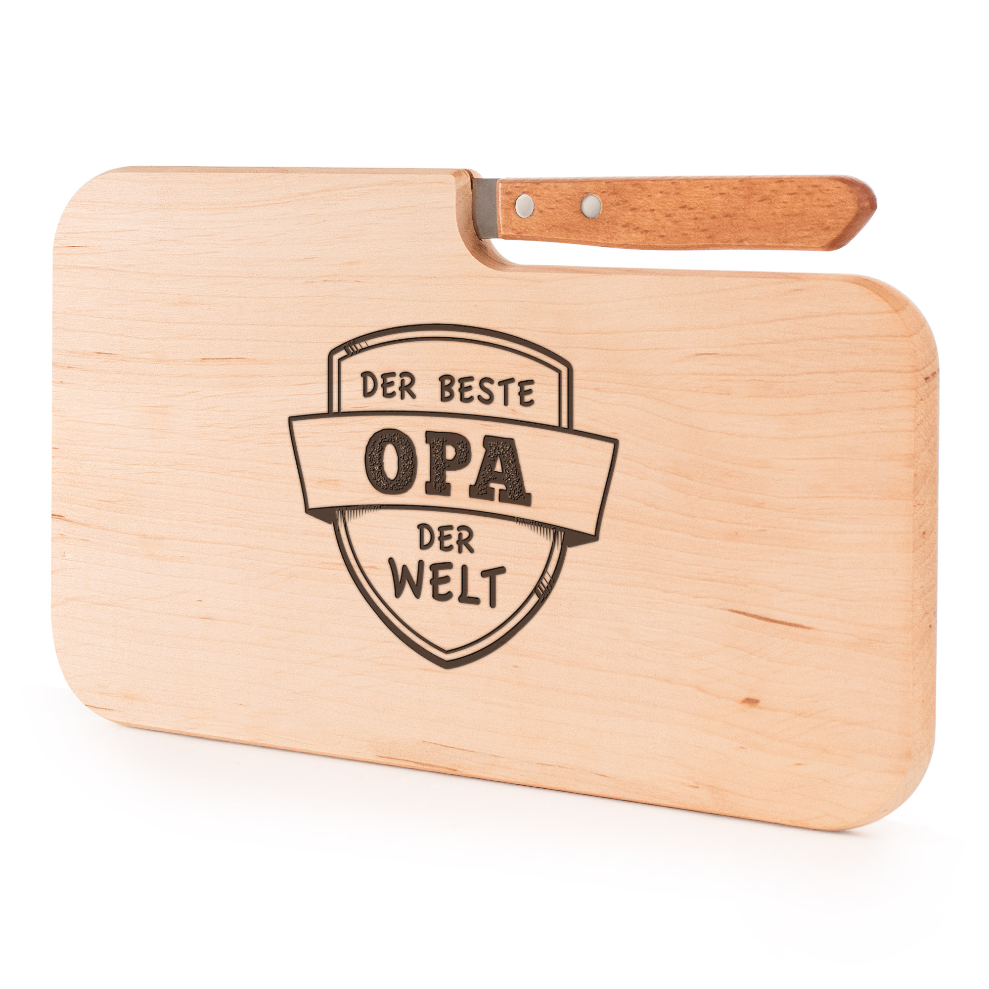 2er Set Frühstücksbrett mit Messer - Die besten Großeltern