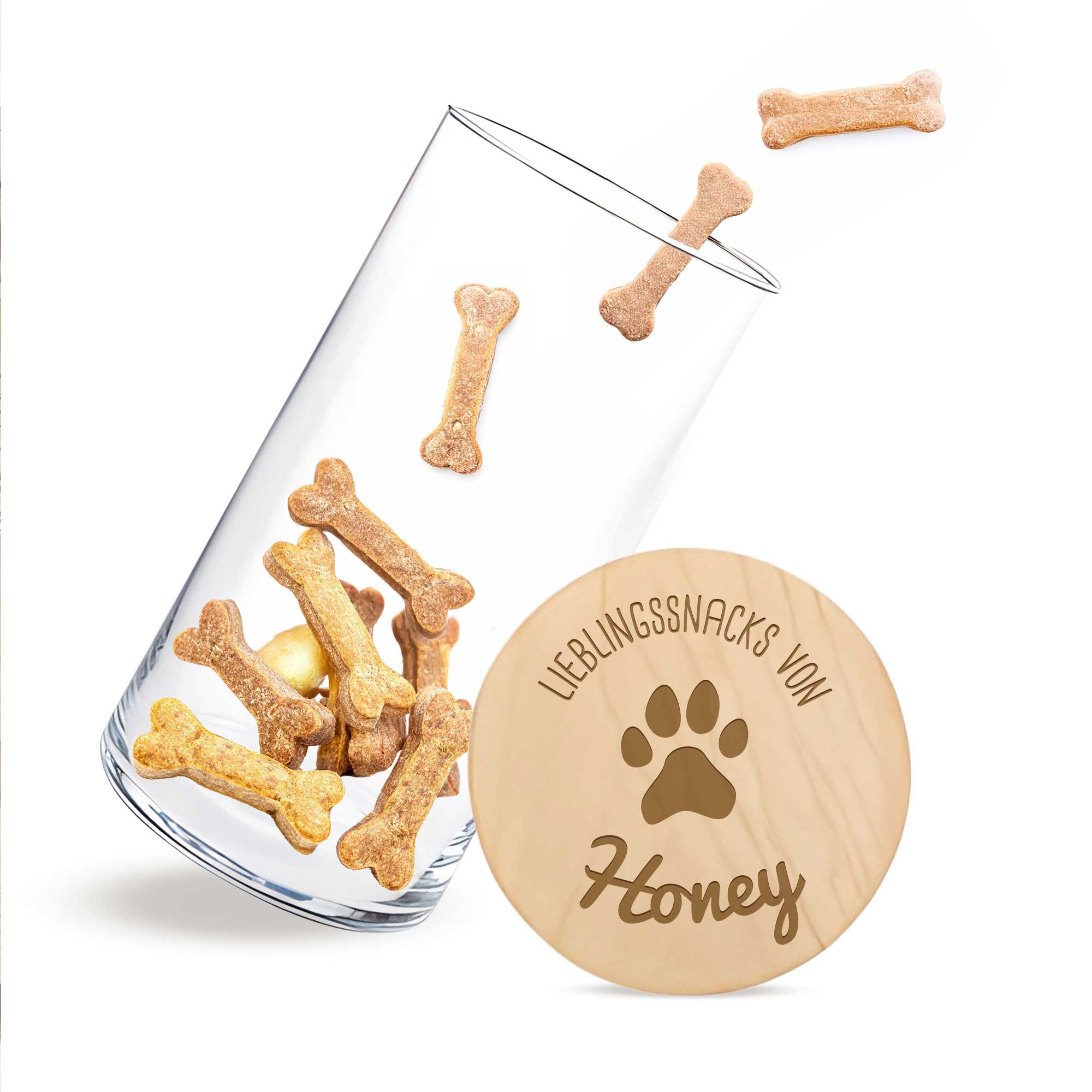 Vorratsglas mit Gravur - Hundesnacks Vorratsglas mit Gravur - Hundesnacks
