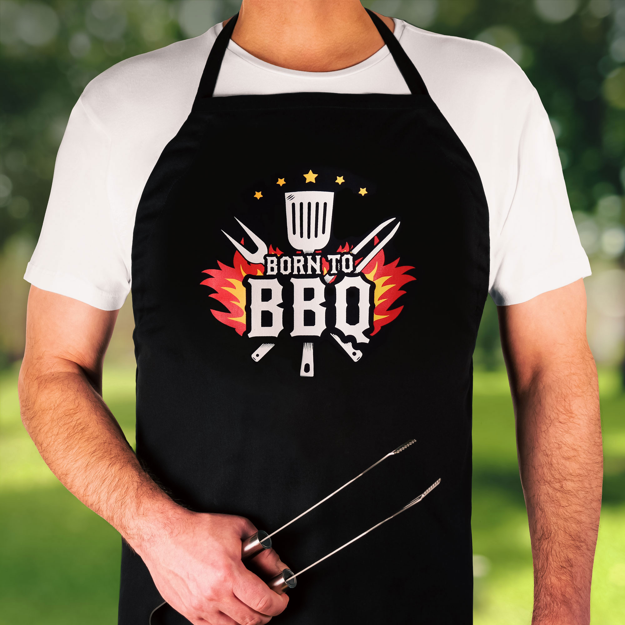 Praktische Schürze zum Grillen - Born to BBQ Grillschürze