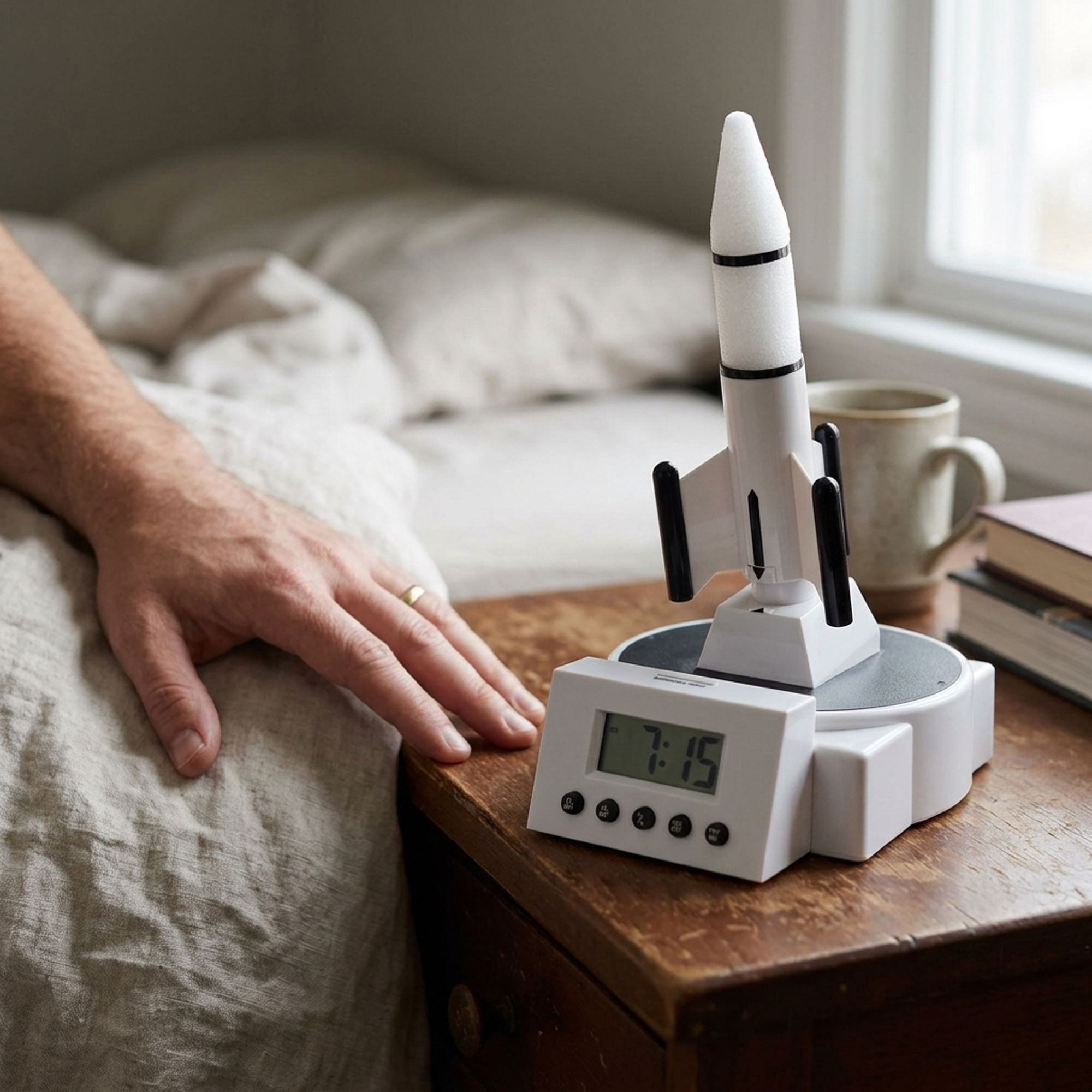 Wecker mit Rakete Wecker mit Rakete