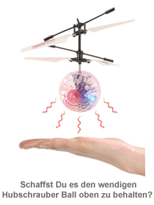 Hubschrauber Ball mit bunter LED-Beleuchtung 3419 - 3