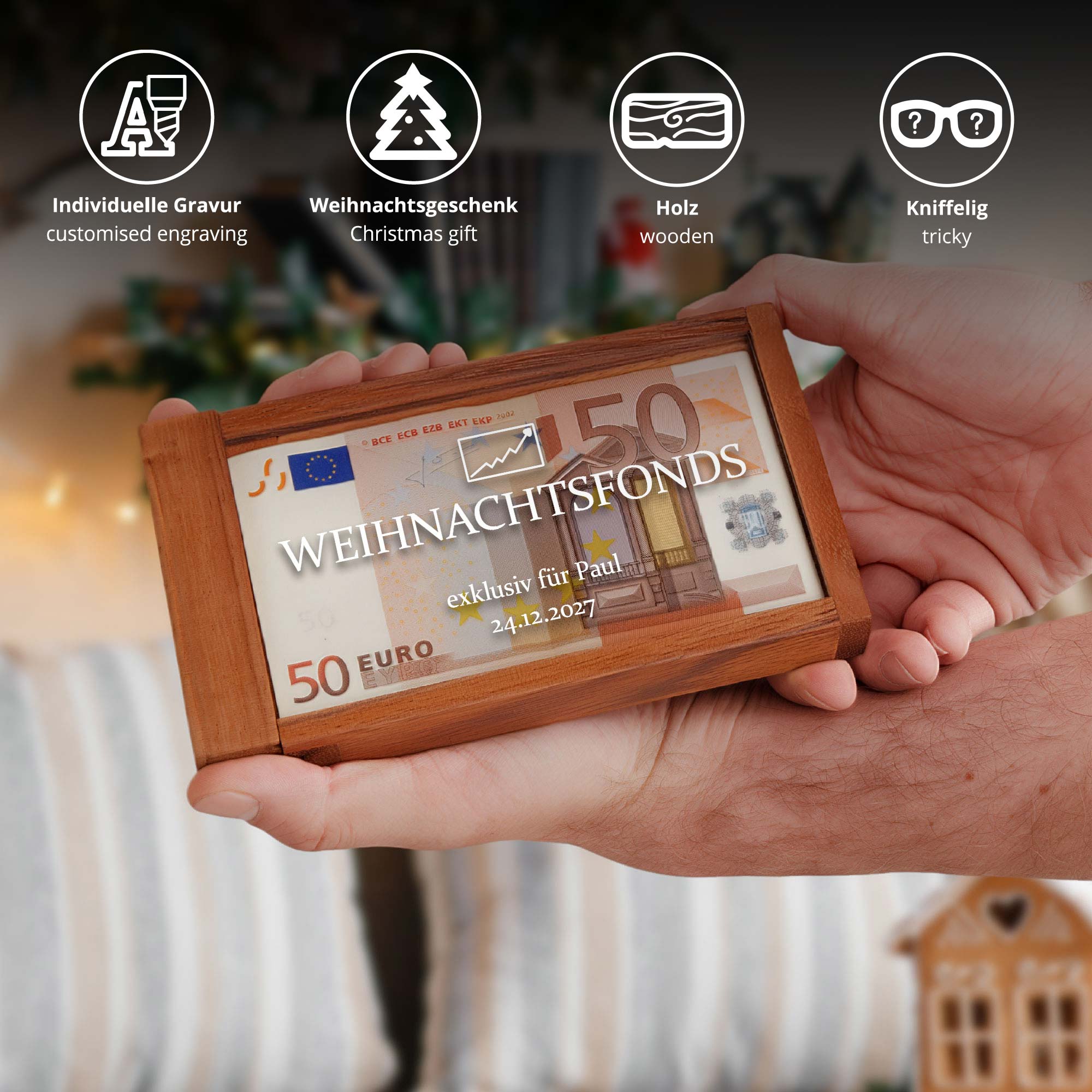 Magische Geldgeschenkbox - Weihnachtsfonds Magische Geldgeschenkbox - Weihnachtsfonds
