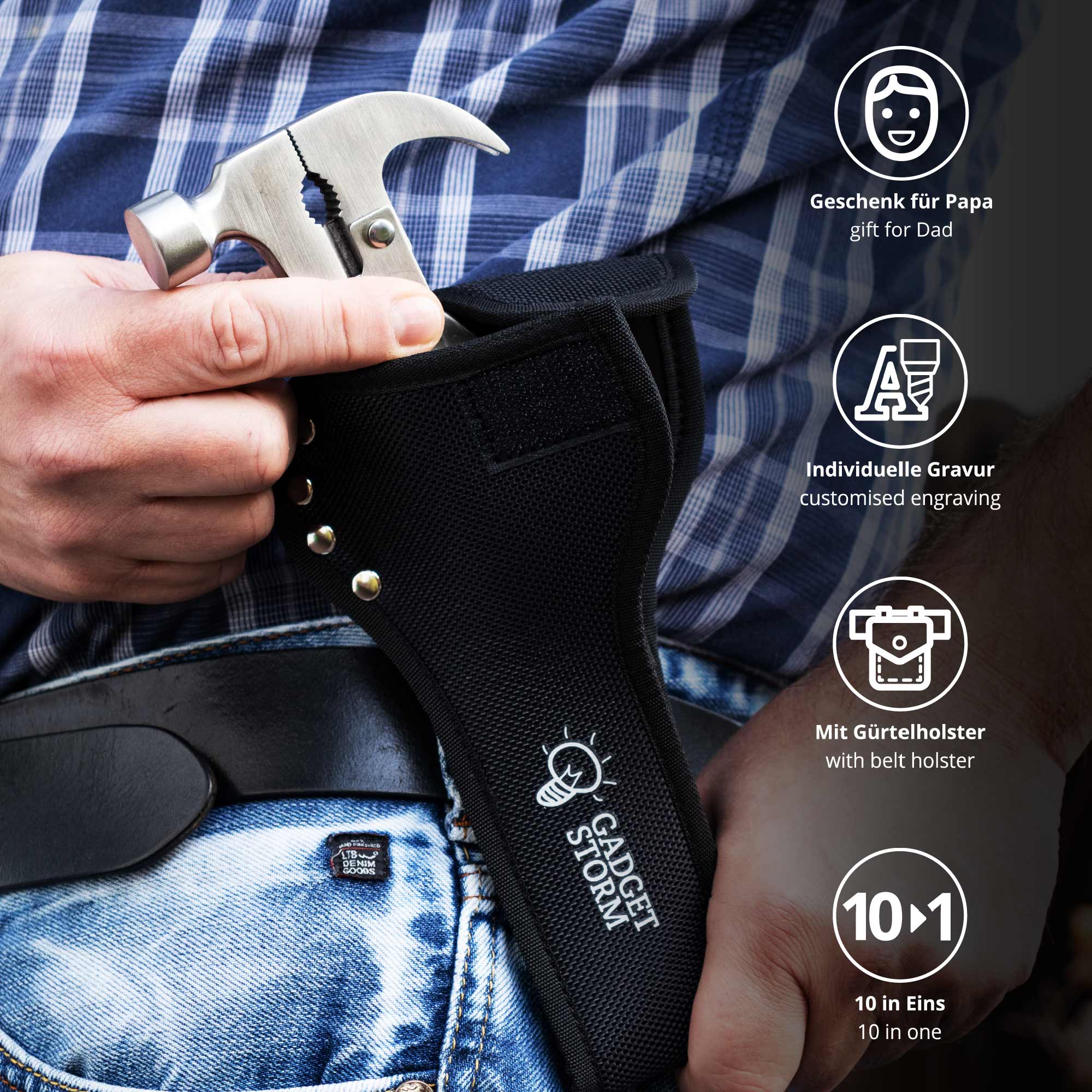 Holz Hammer Multifunktionswerkzeug - Bester Papa