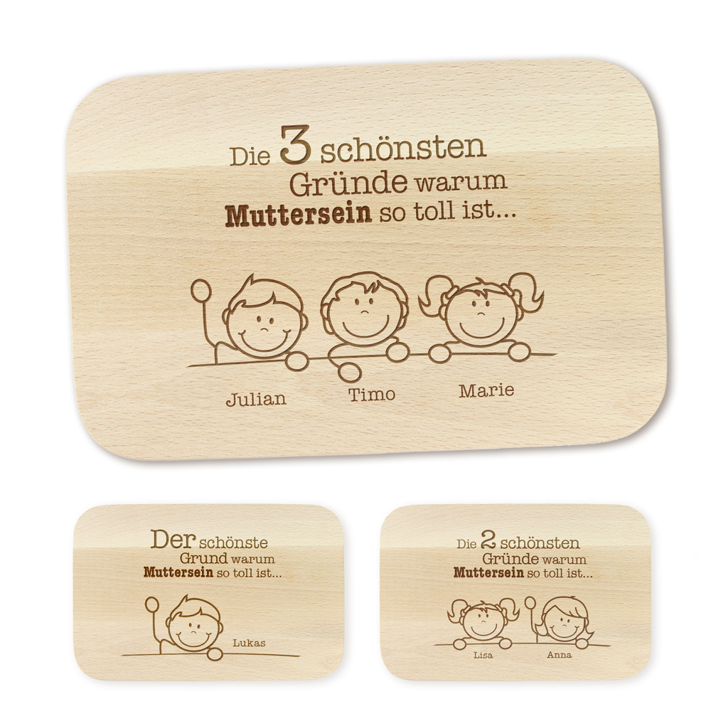Frühstücksbrettchen - Warum Muttersein so toll ist 1974