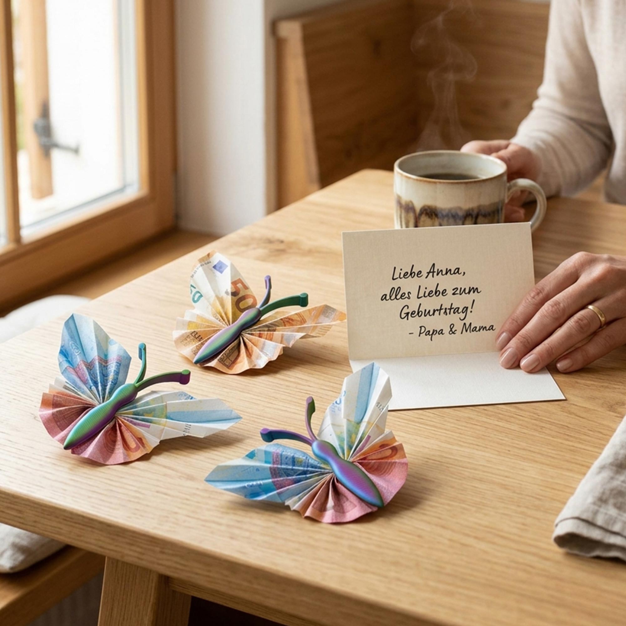 Geldgeschenk Schmetterling Farbverlauf – 3er Set Geschenkverpackung für Geld Geldgeschenk Schmetterling Farbverlauf – 3er Set Geschenkverpackung für Geld