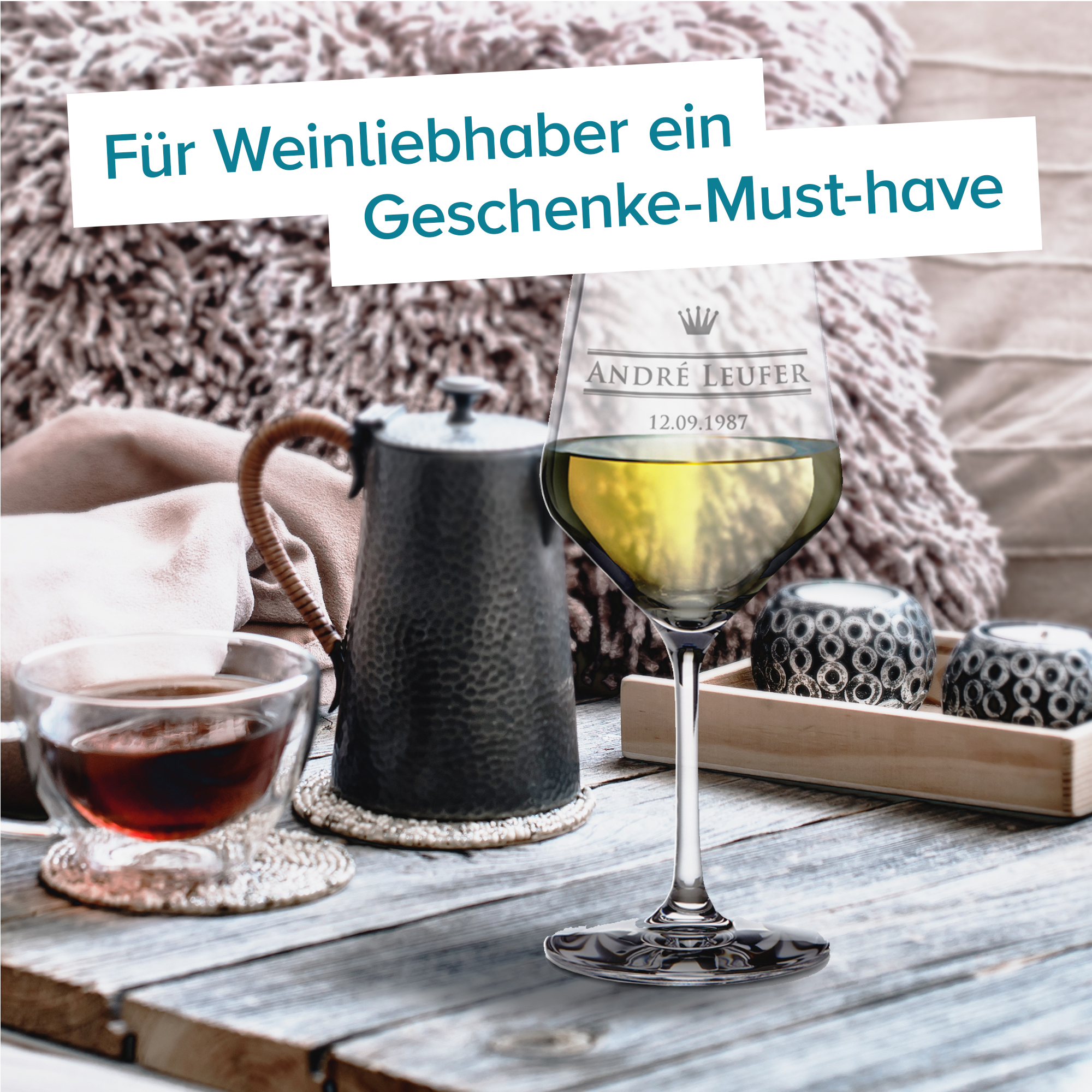 Weißweinglas mit Gravur - Royal 2112 - 4