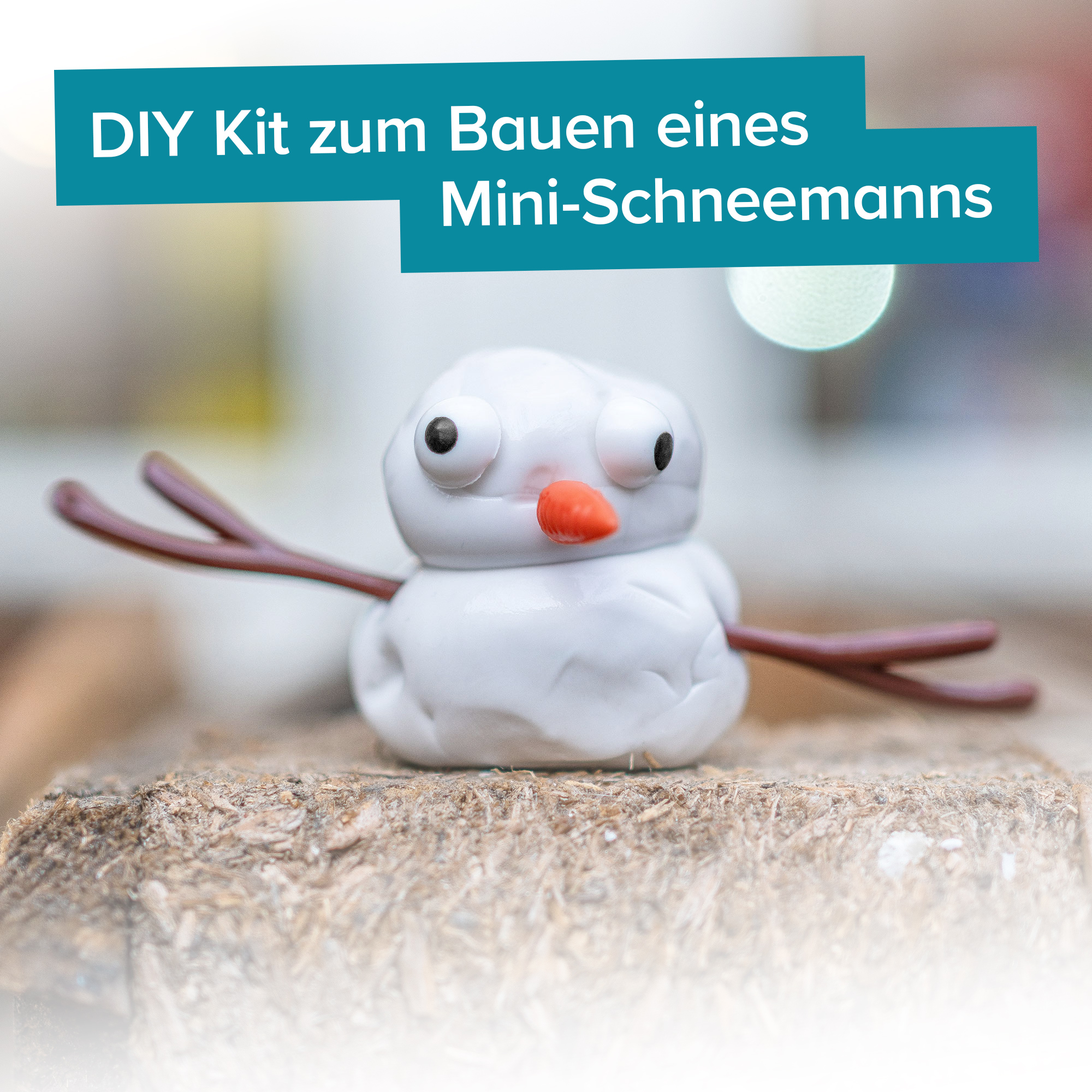 Schneemann Bausatz mit Schmilzknete