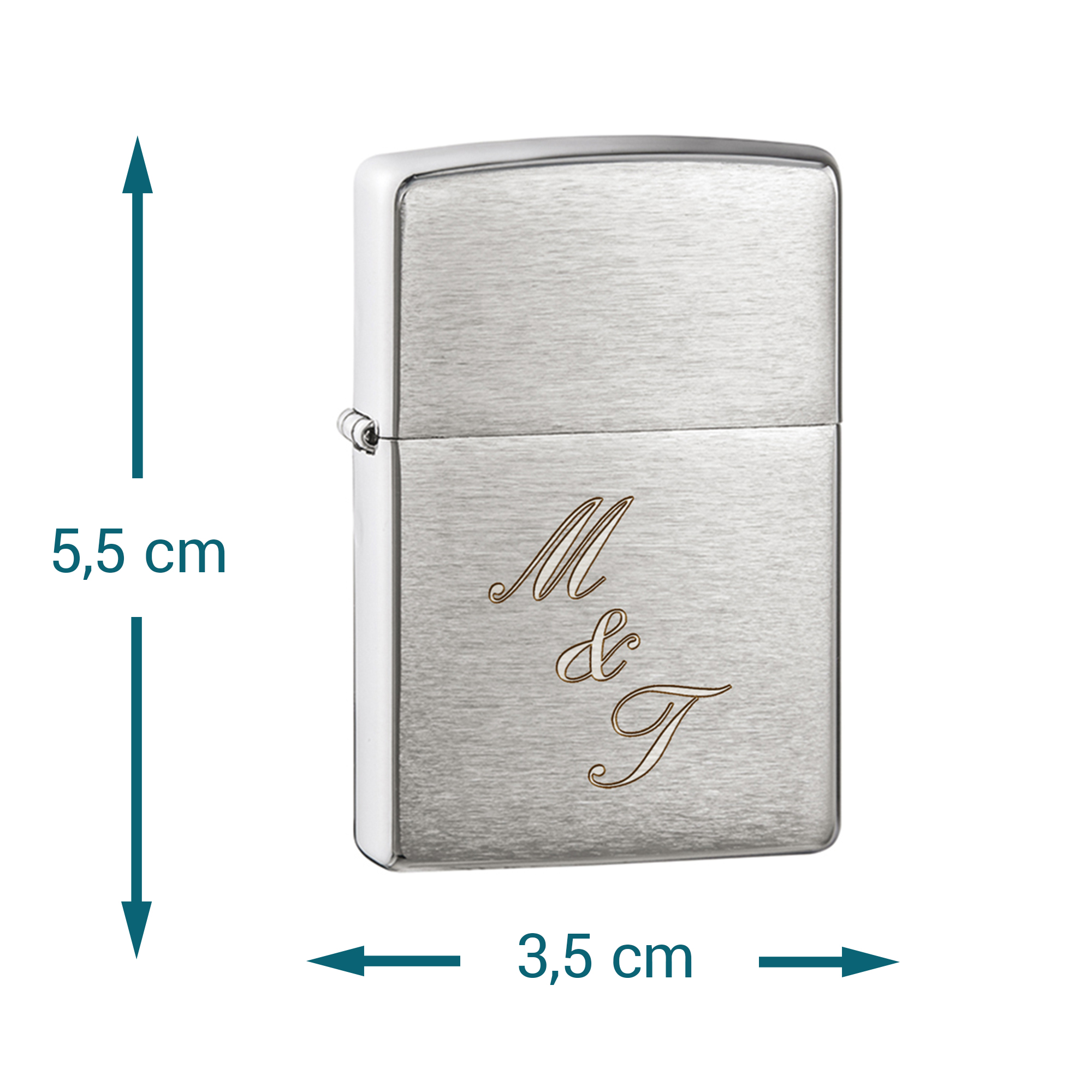 Zippo Feuerzeug mit Gravur - Paar Initialen 4150 - 5