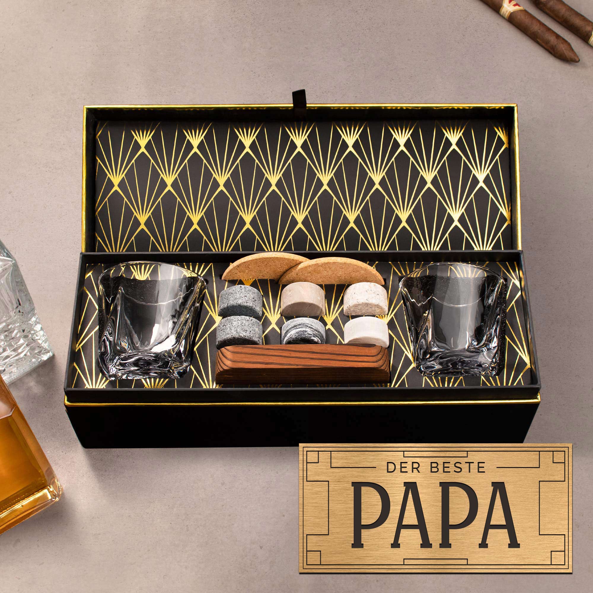 Whisky Geschenkset Deluxe - Bester Papa