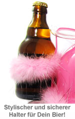 Bierhelm pink mit Glitzer Puscheln 1049 - 1