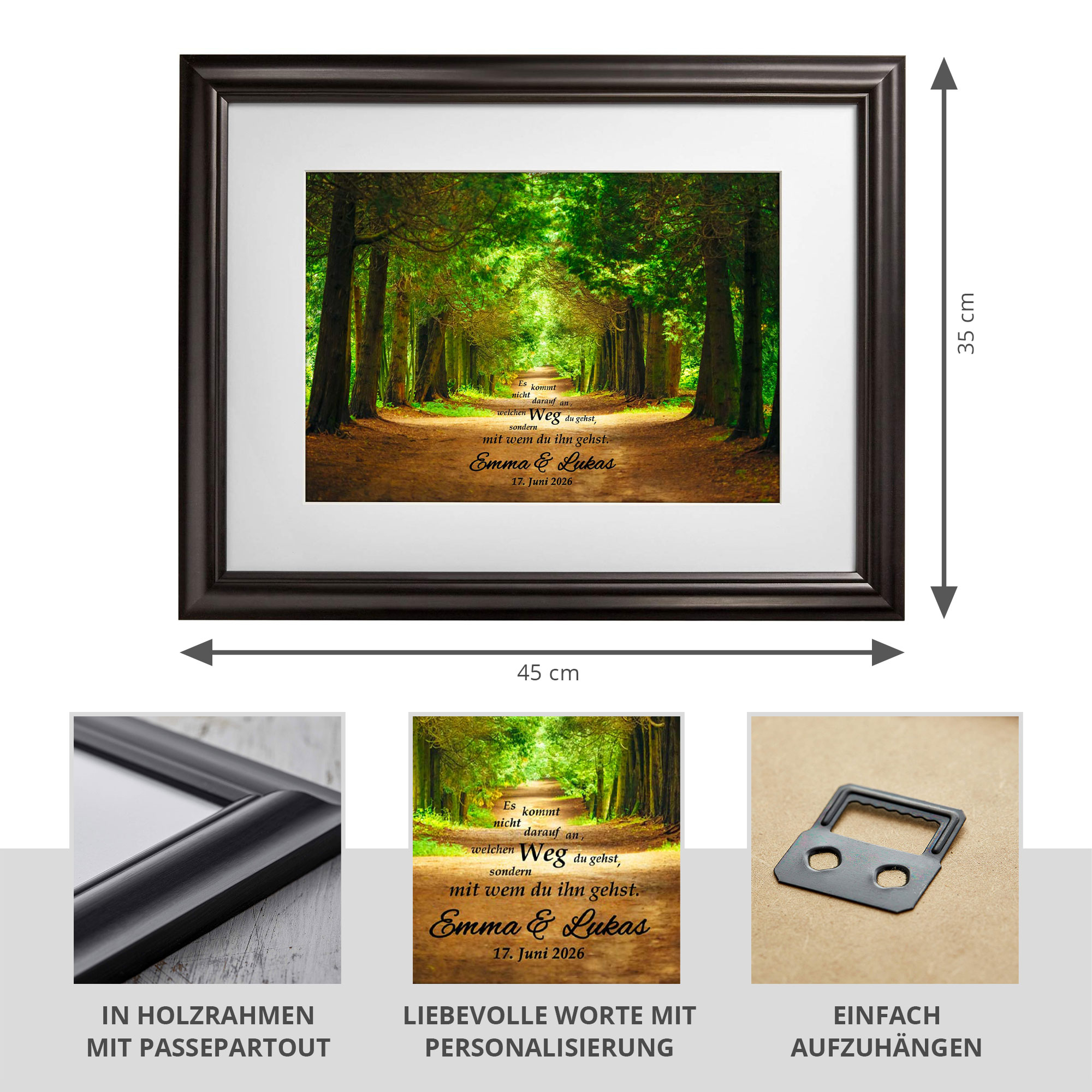 Gemeinsamer Weg Frühlingsbild - personalisiert Gemeinsamer Weg Frühlingsbild - personalisiert