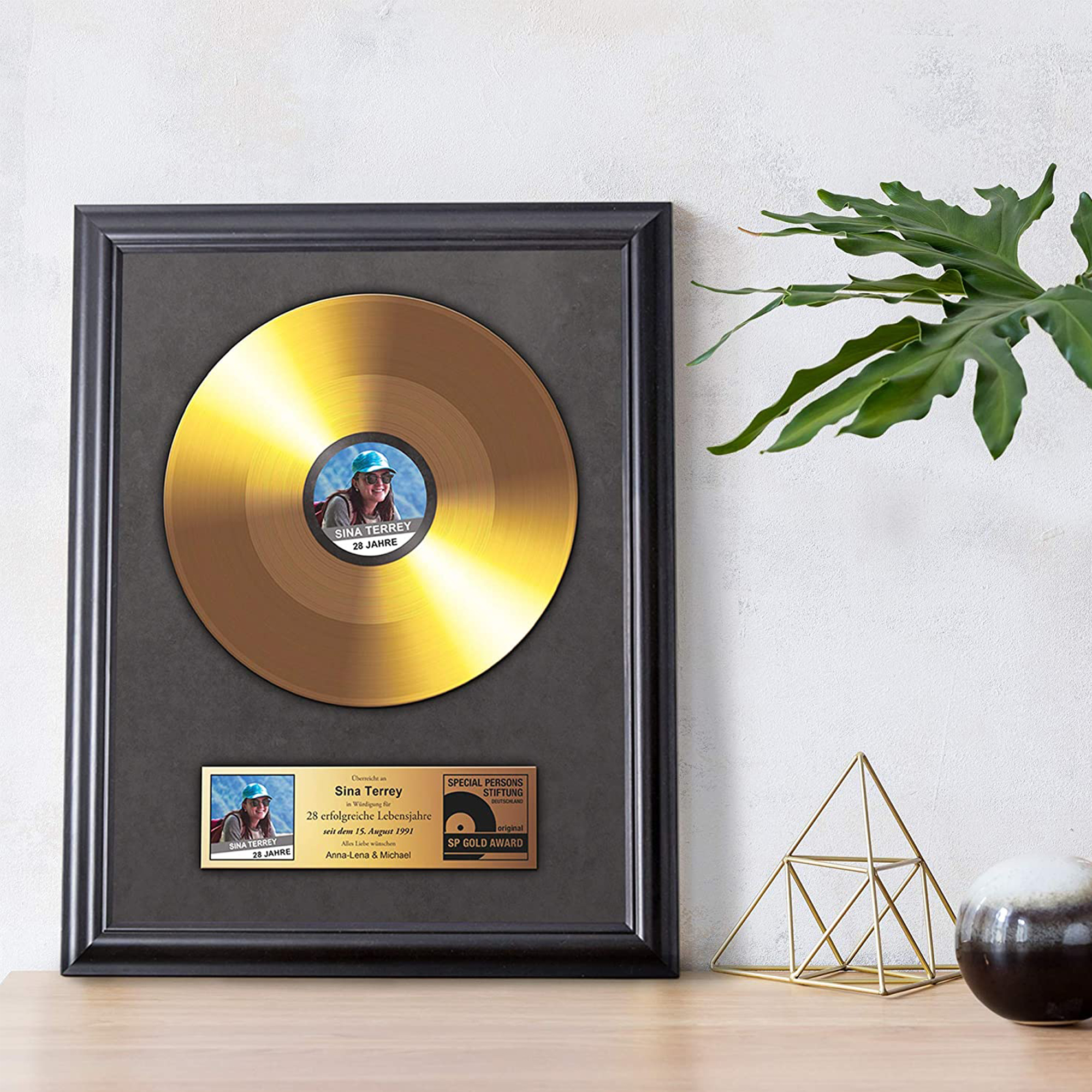 Goldene Schallplatte - personalisiertes Bild